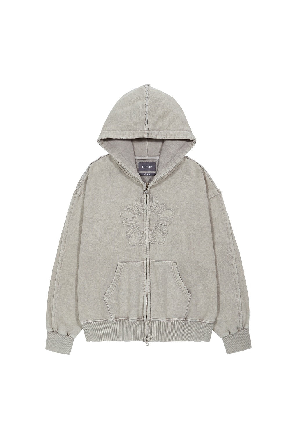 ※予約商品【ULKIN】MUGUNG Vintage Zip-up Hoodie_Oatmeal　※12月頃より順次配送予定