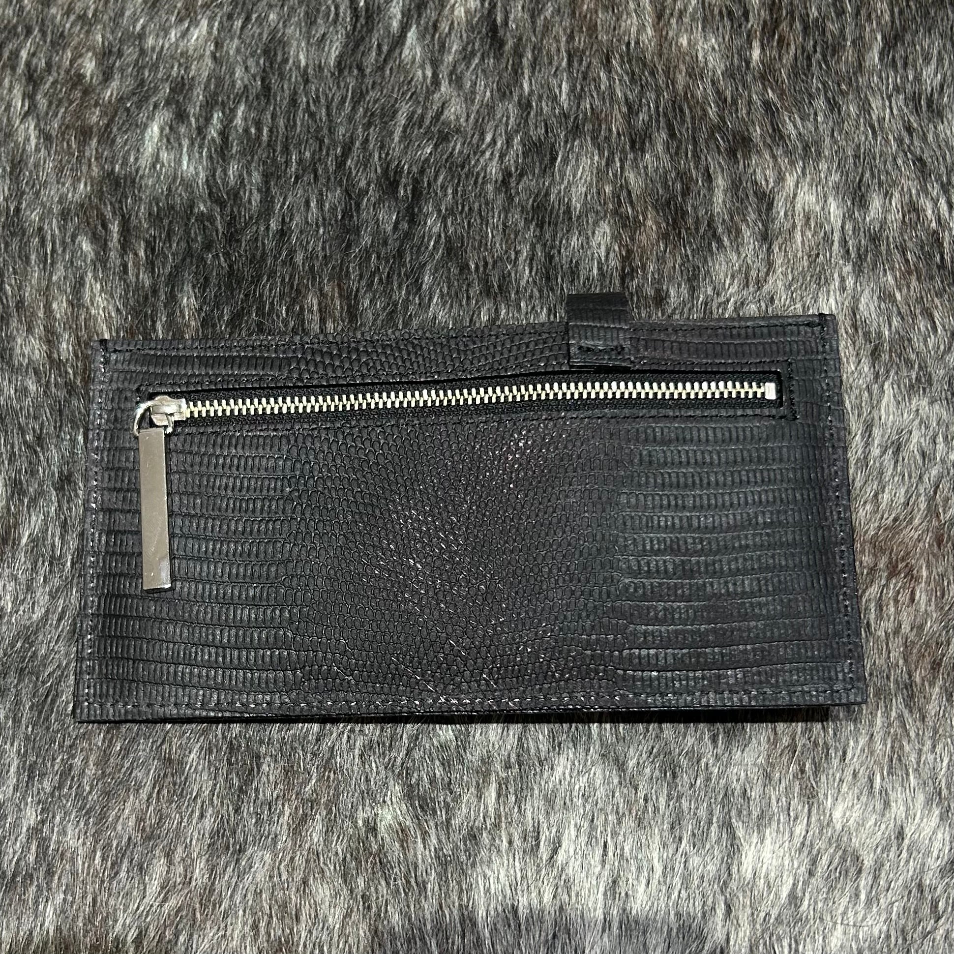 ⚠️予約【M.U.L.】 フラットロングウォレット　-vintage ブラック-　※R7. 6月末納品予定