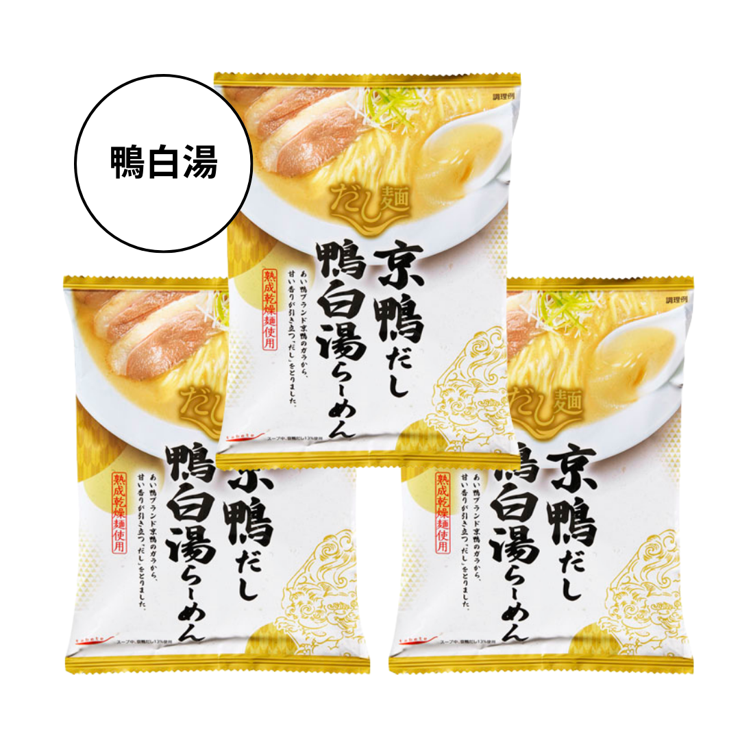 【K&K】tabete だし麺 京鴨だし鴨白湯らーめん 3袋セット　※7/23〜29迄に順次発送予定
