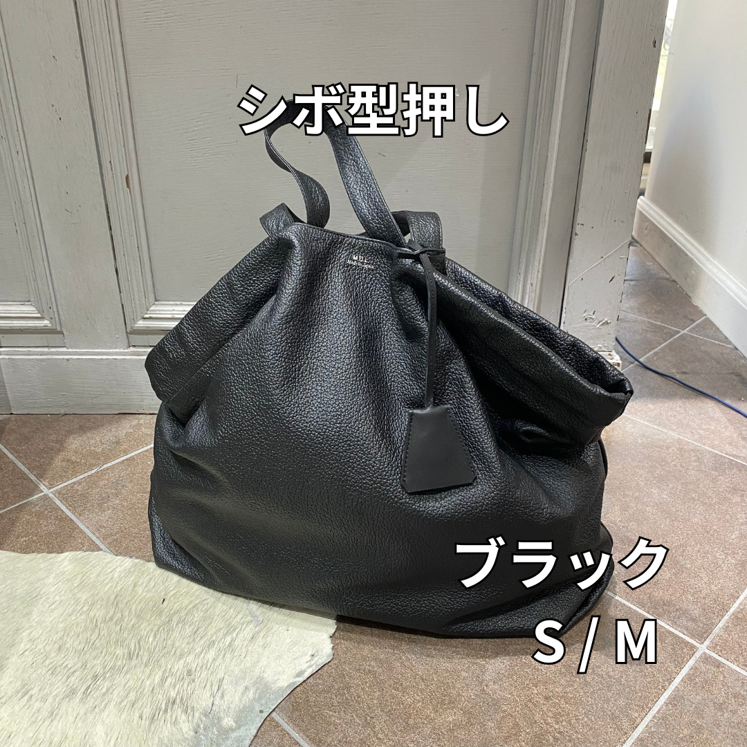 ⚠️予約【M.U.L.】ベントトート シボ型押し -ブラック-　※R7. 6月末納品予定