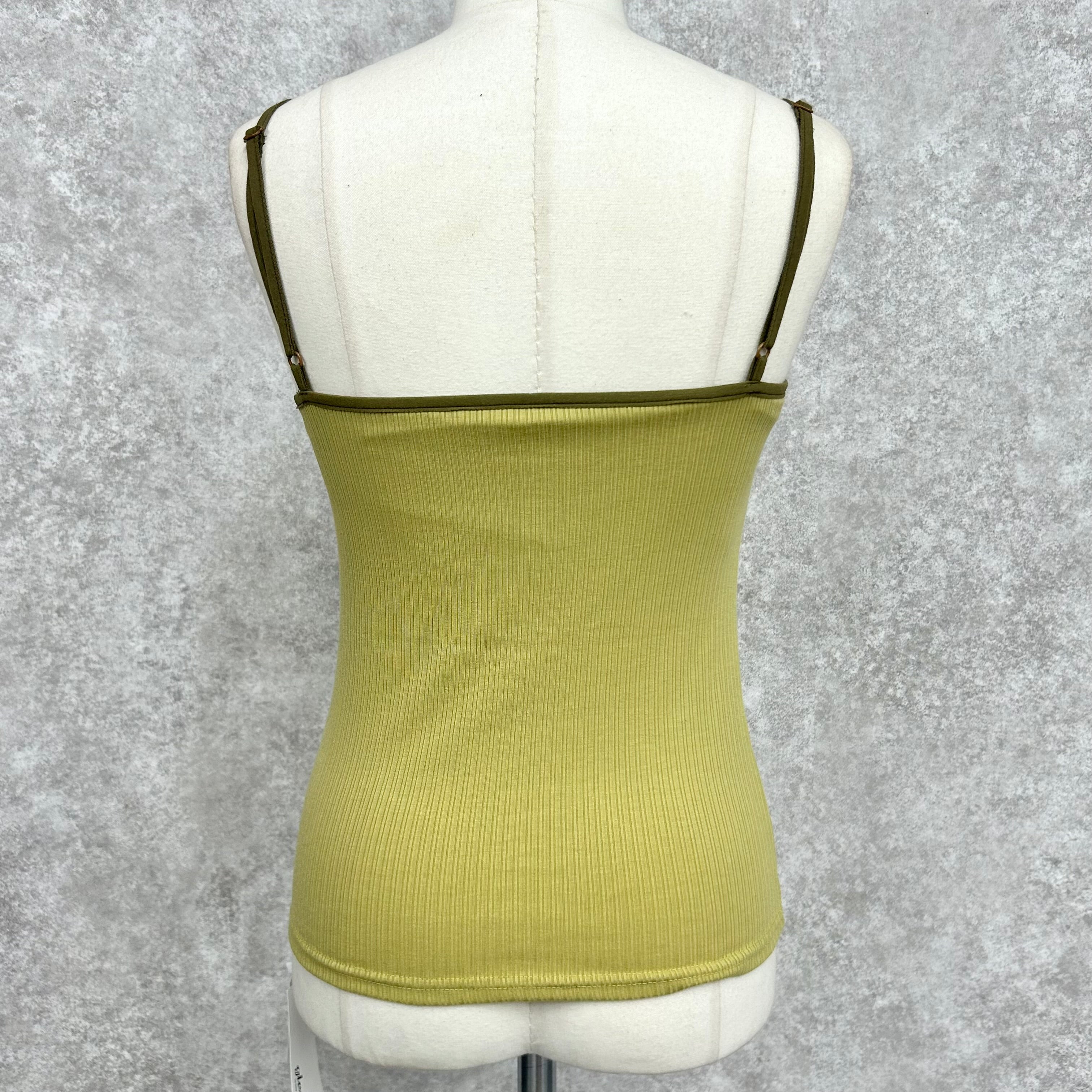 バイカラーカップ付キャミ　-ピスタチオ-　※5/14-20迄に順次発送予定