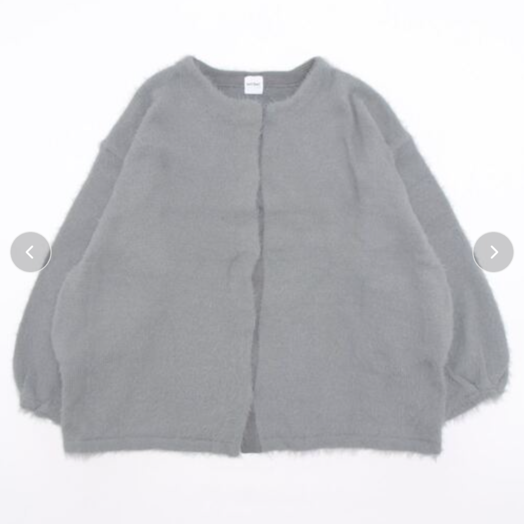 シャギーニットカーディガン -グレー-　※10/29〜11/4より順次配送