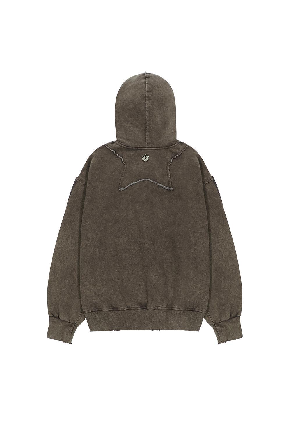 ※予約商品【ULKIN】MUGUNG Vintage Zip-up Hoodie_Brown　※12月頃より順次配送予定