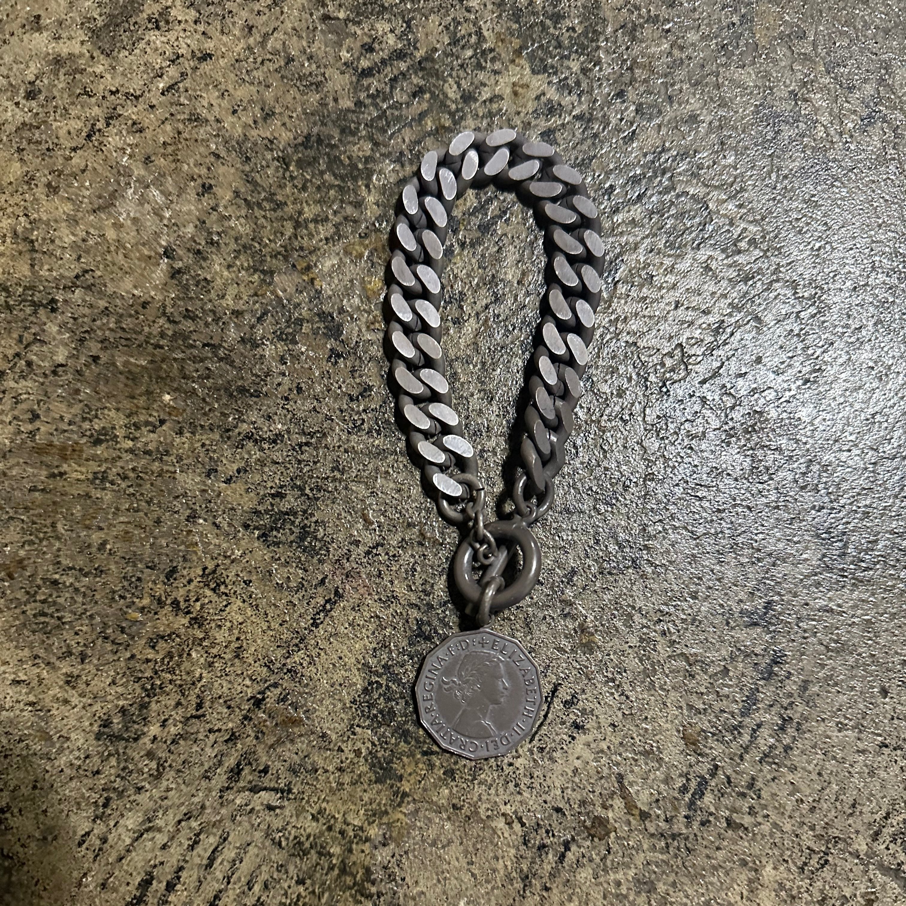 ⚠️予約【MULA003-102022】コインチェーンブレスレット -マットグレー-　※R7. 6月末納品予定