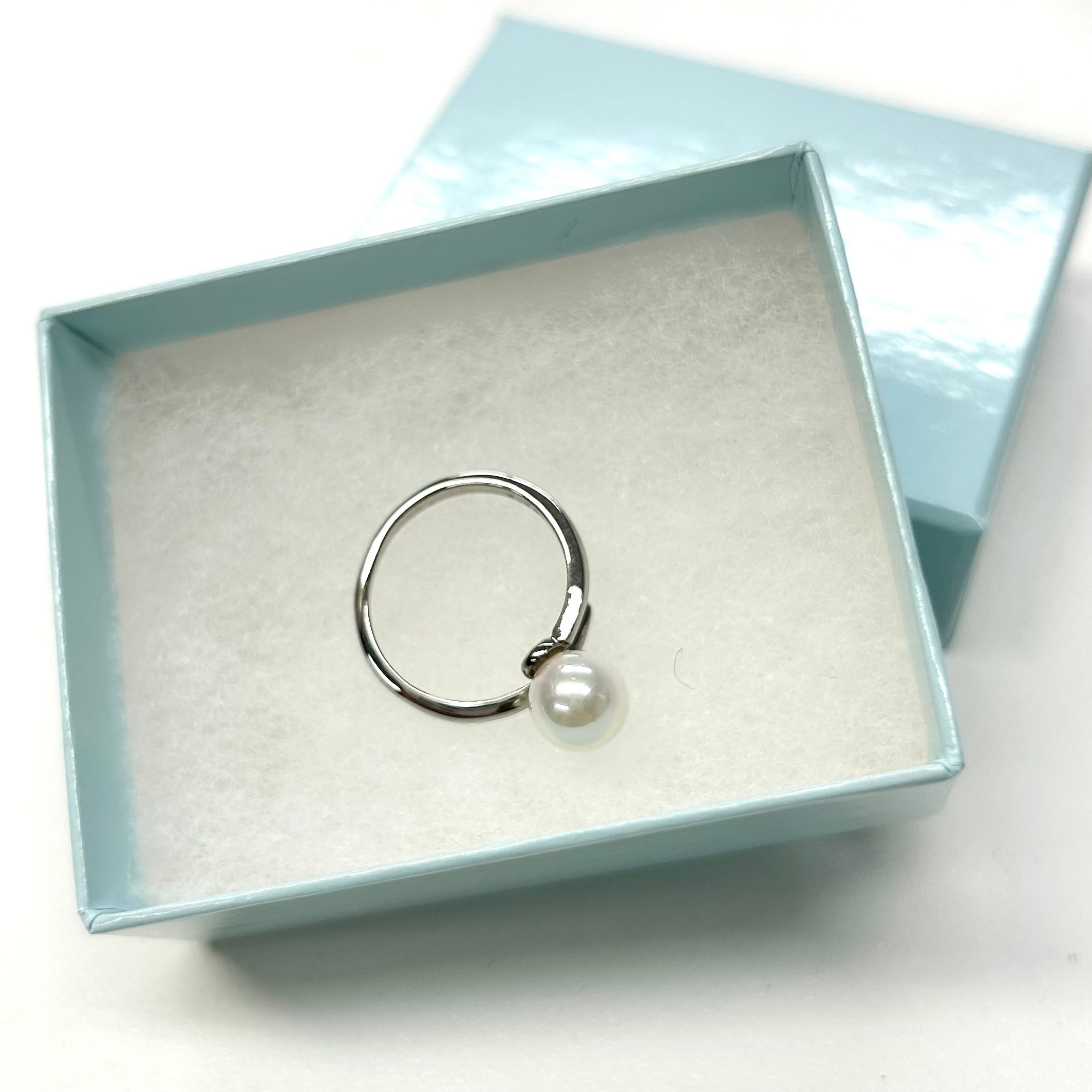 アコヤ真珠フリーサイズリング　-7.5ｍｍ珠-　※9/24〜30より順次発送予定