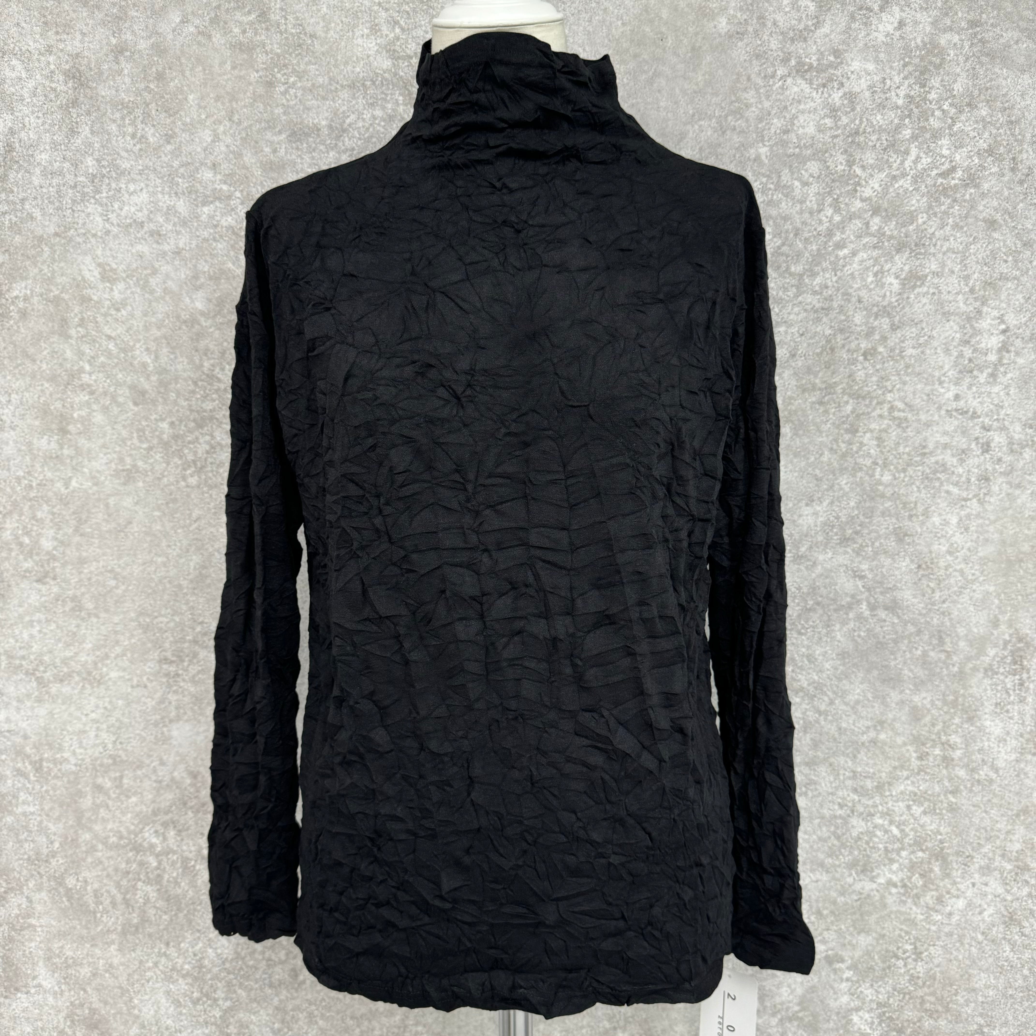 シフォンタートルトップス　ブラック　※10/15-21頃より順次配送予定