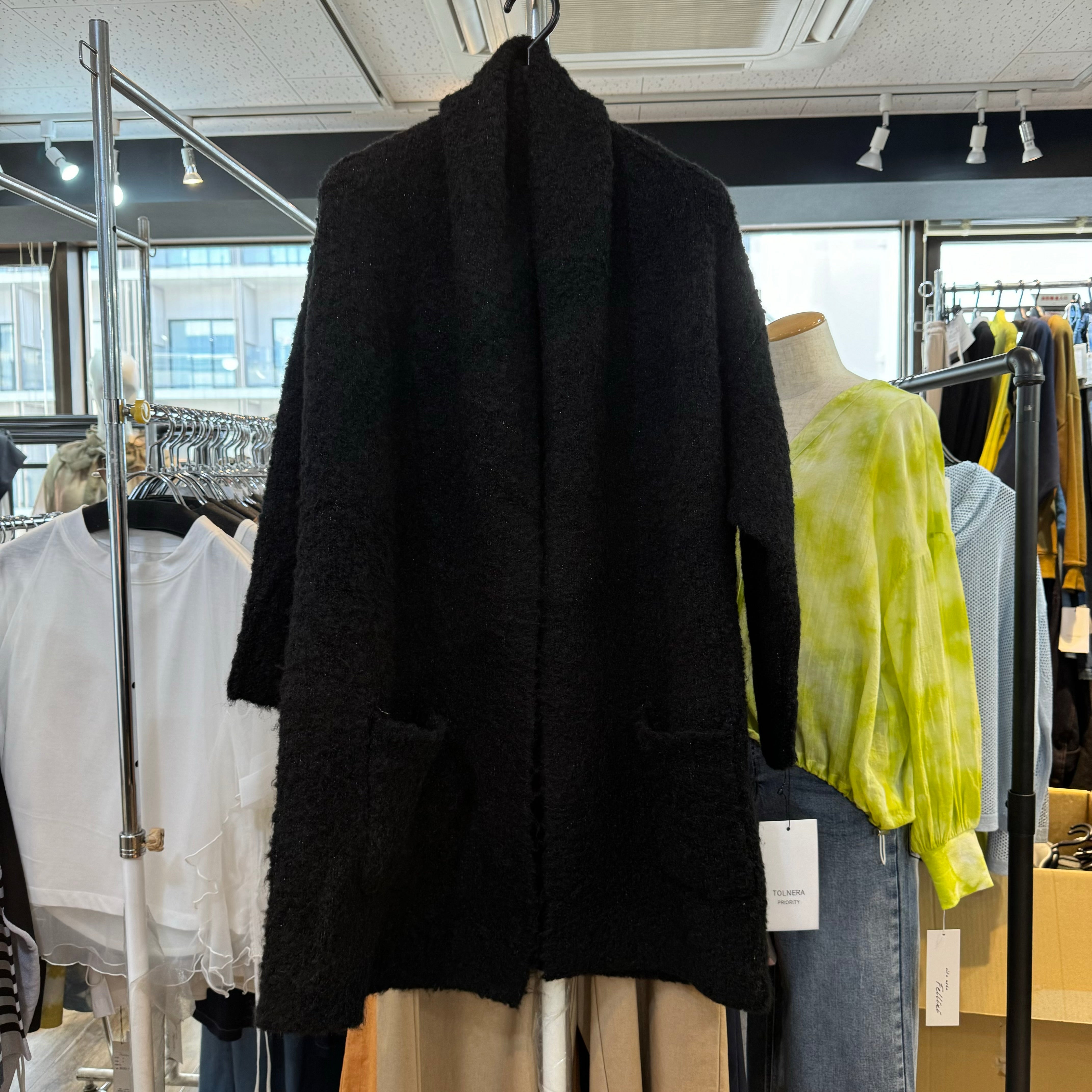 【PRIORITY】ニットカーディガン　-ブラック-　024  ※9/17~23より順次発送予定