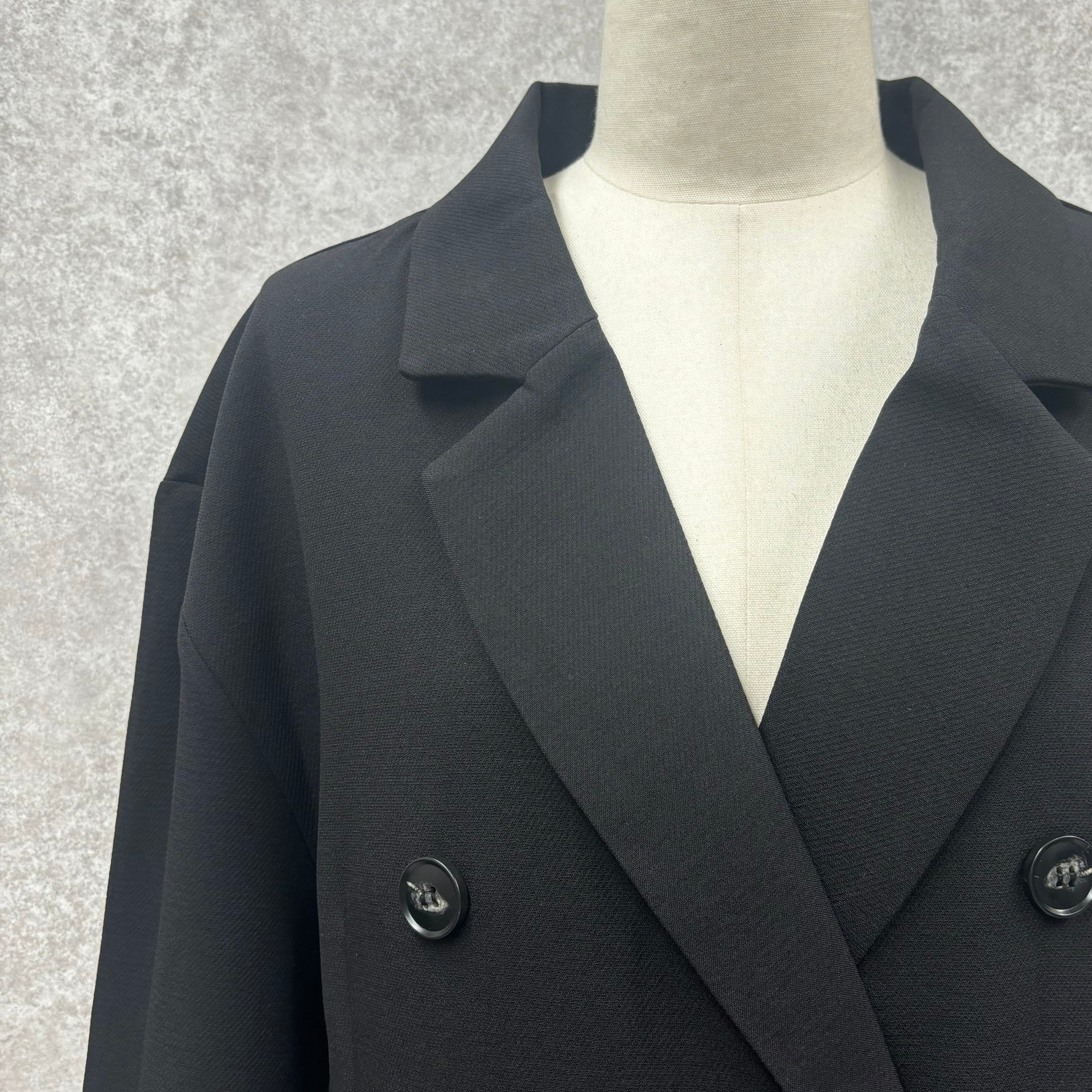 ダブルプレストテーラージャケット -ブラック-  ※11/5-11頃より順次配送予定