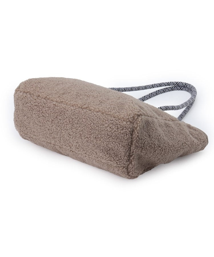 キルティング×ボア　リバーシブルバッグＭ　019 ブラック　※11月上旬〜中旬より順次配送