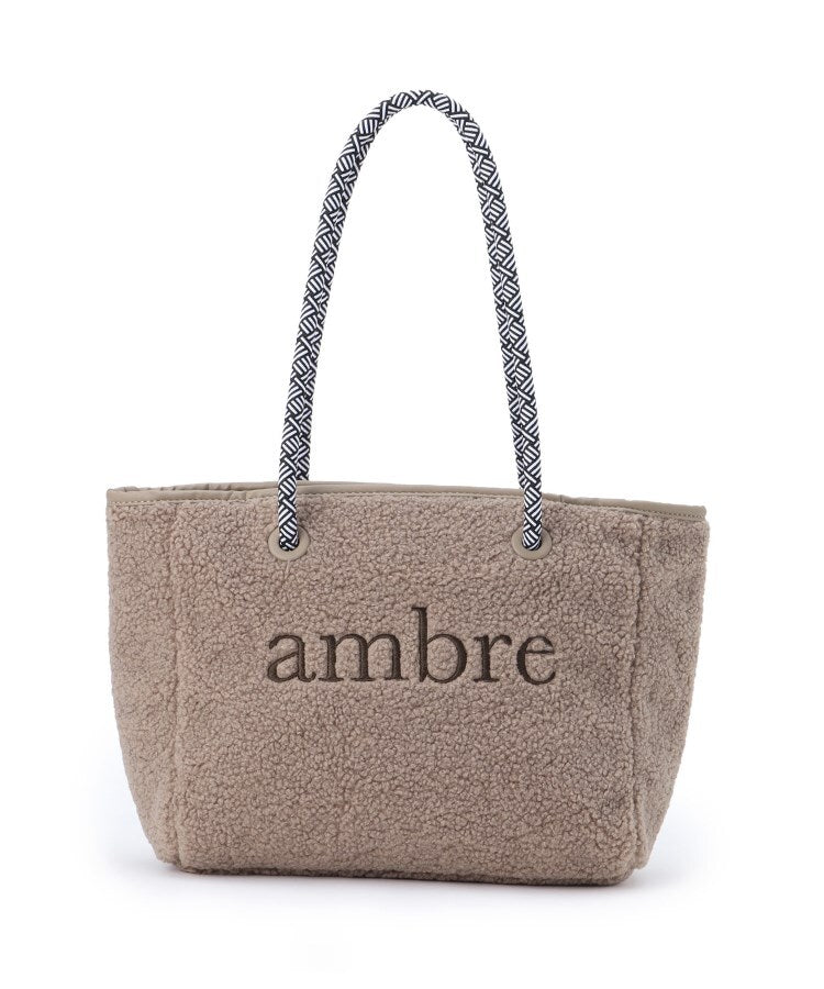 キルティング×ボア　リバーシブルバッグＭ　ベージュ　※11月上旬〜中旬より順次配送