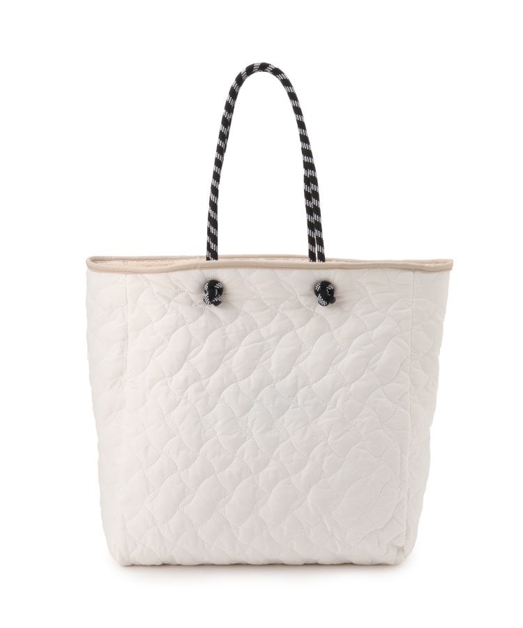 キルティング×ボア　リバーシブルバッグＬ　005 オフホワイト　※11月上旬〜中旬より順次配送