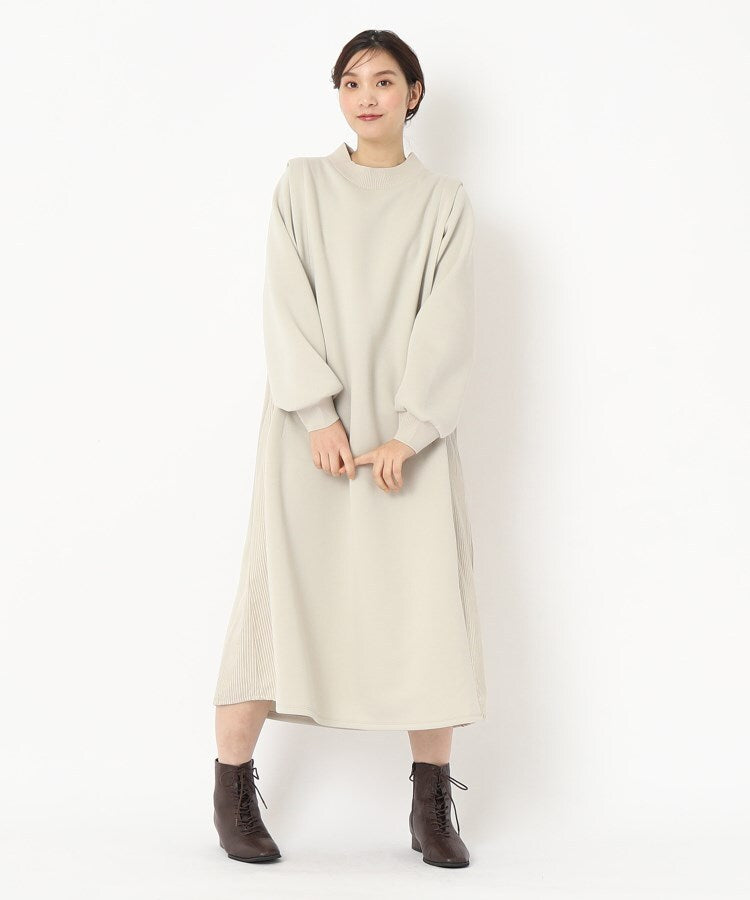 【手洗い可】ワンピ 軽量 ボンディングタック切替プルオーバー 004 アイボリー　※11月上旬〜中旬頃より配送予定
