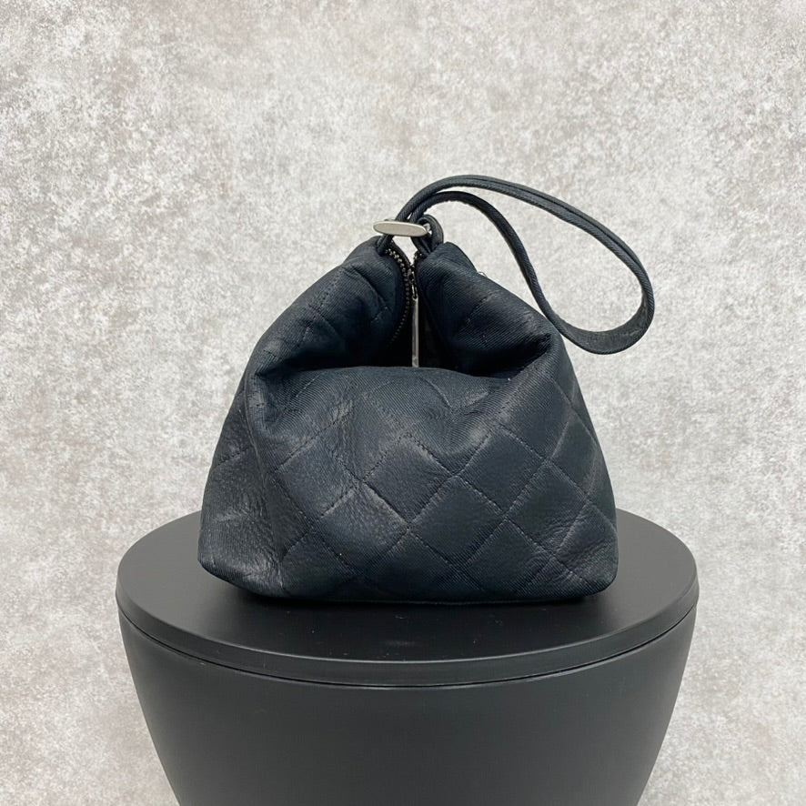 【MUL094-BL】ドロップ2way S オイルレザーキルティング(ブラック) ブルーライン　※10/29〜11/2より弊社事務所から順次発送