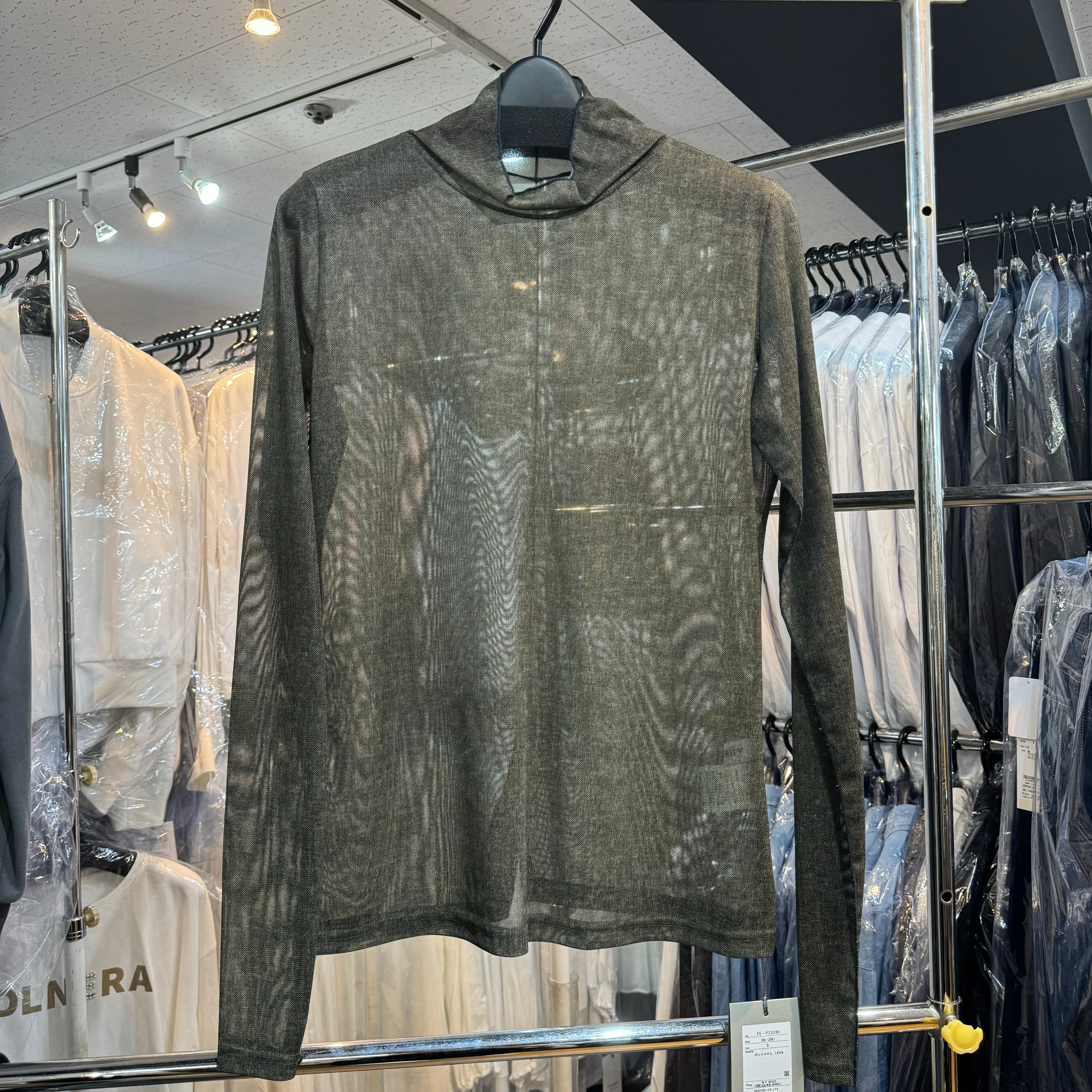 【PRIORITY】デニムプリントシアートップス　-カーキブラウン-　003　※9/17~23より順次発送