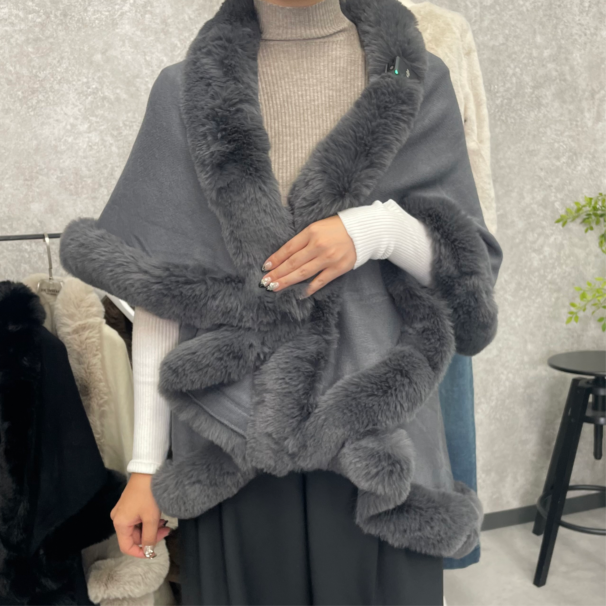 マダムポンチョ -グレー-　※10/22~28頃より順次発送