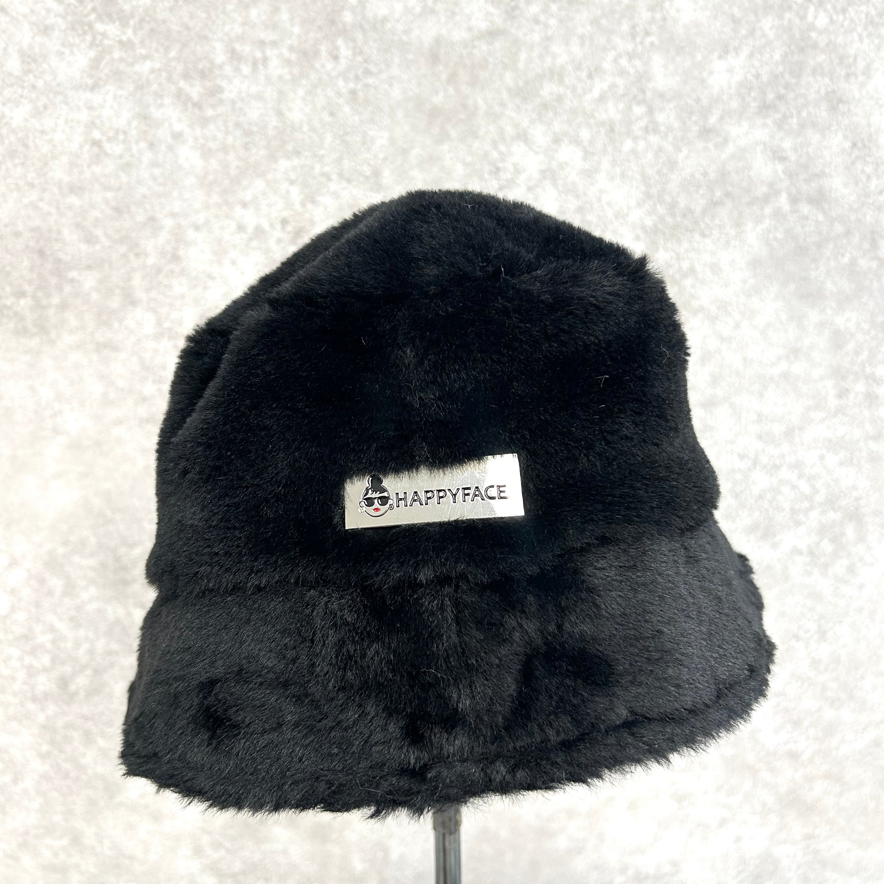 【HAPPYFACE】ＥＭＭＡ　ファーバケットハット　-ブラック-　※10/22〜10/28より順次発送