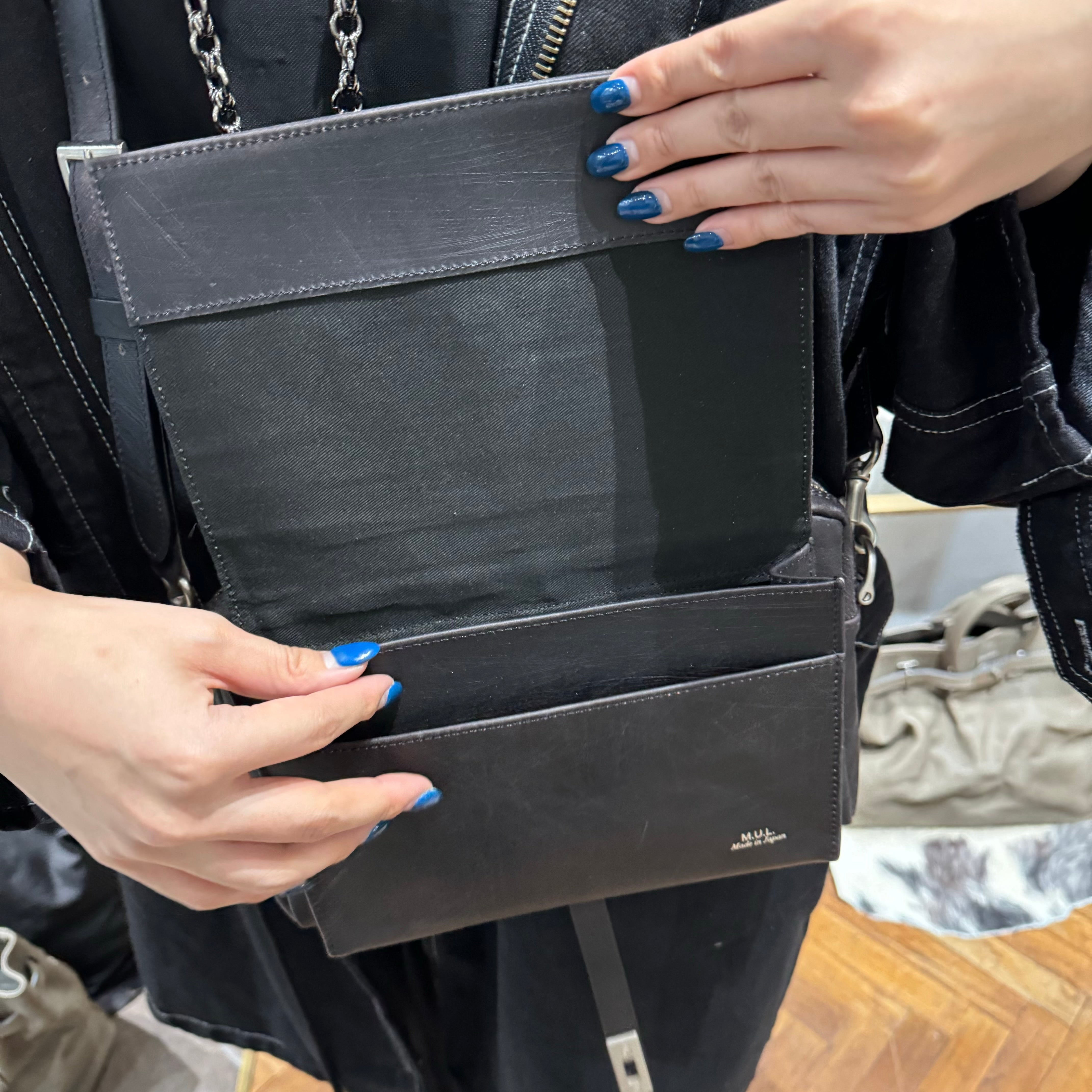 ⚠️予約【M.U.L.】 ショルダーバッグ　-vintage ブラック-　※R7. 6月末納品予定