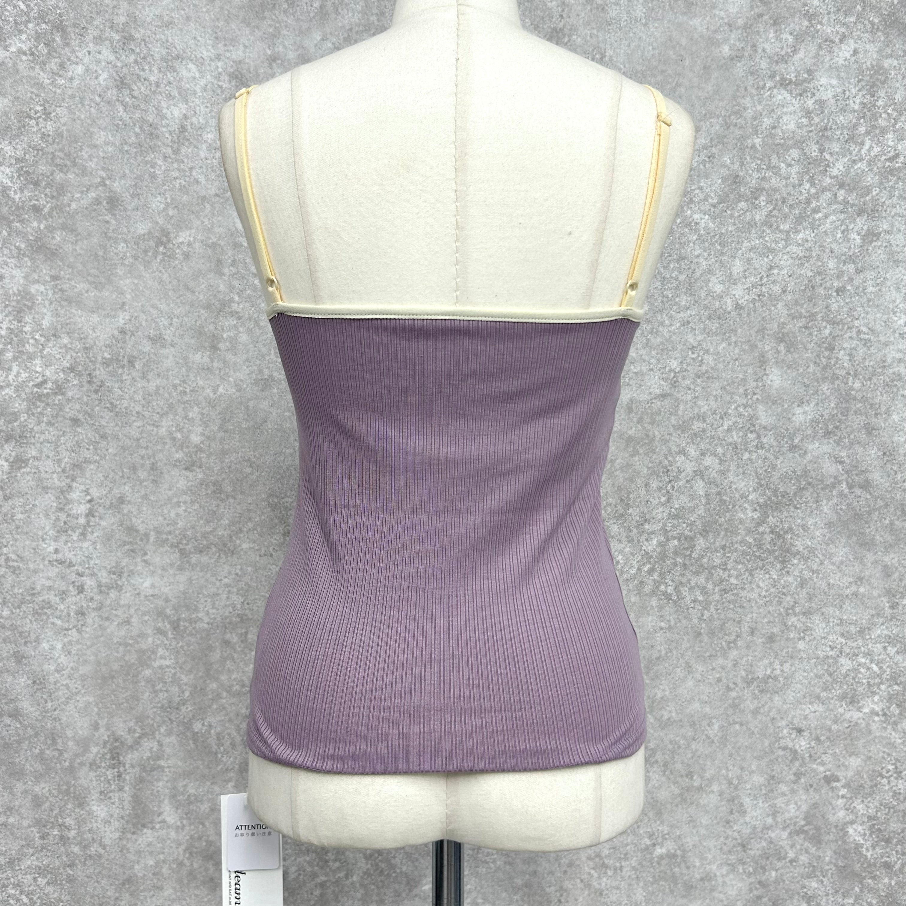 バイカラーカップ付キャミ　-ラベンダー-　※1/28-2/3頃より順次発送