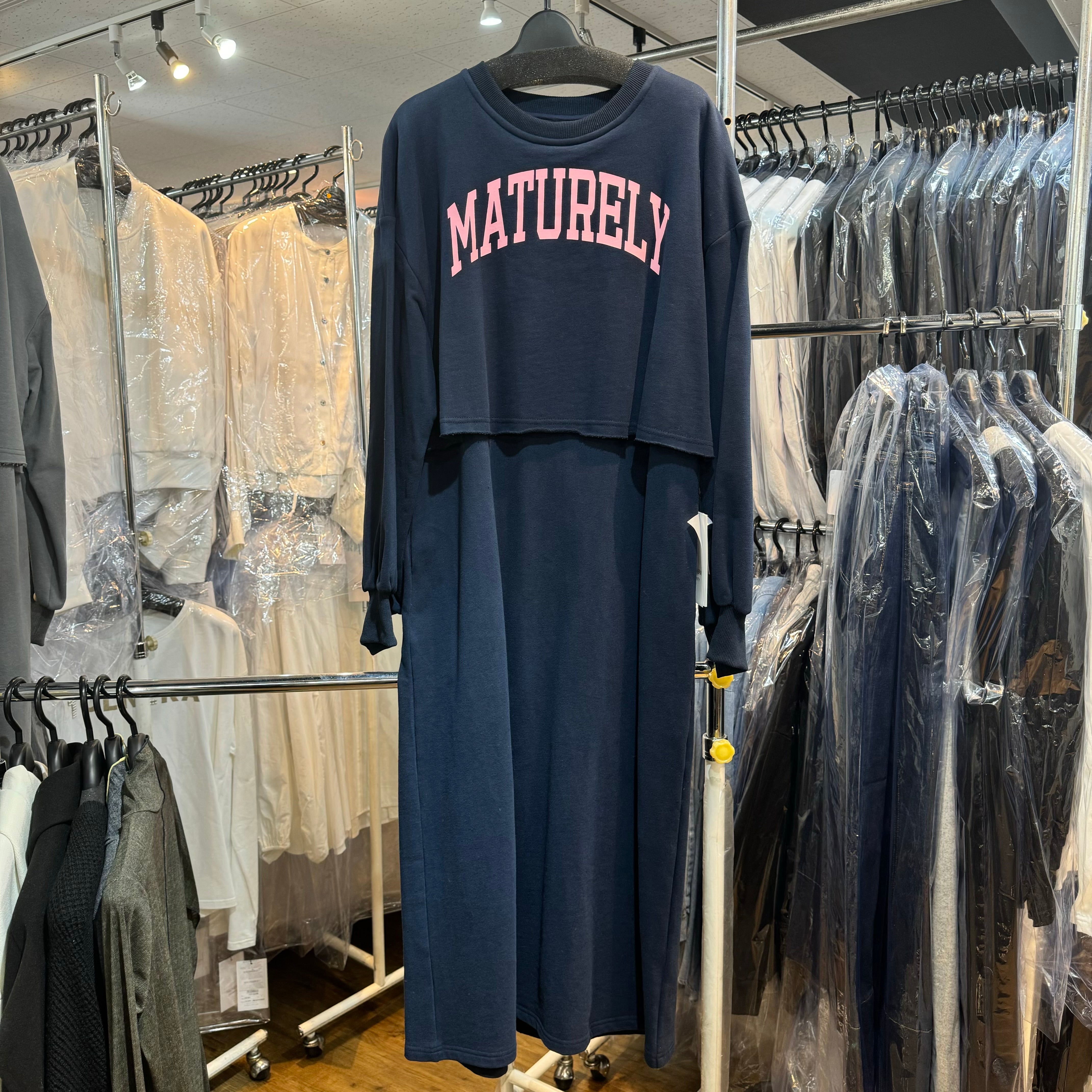 【PRIORITY】MATURELYワンピース　-ネイビー-　001　※9/17~23より順次発送