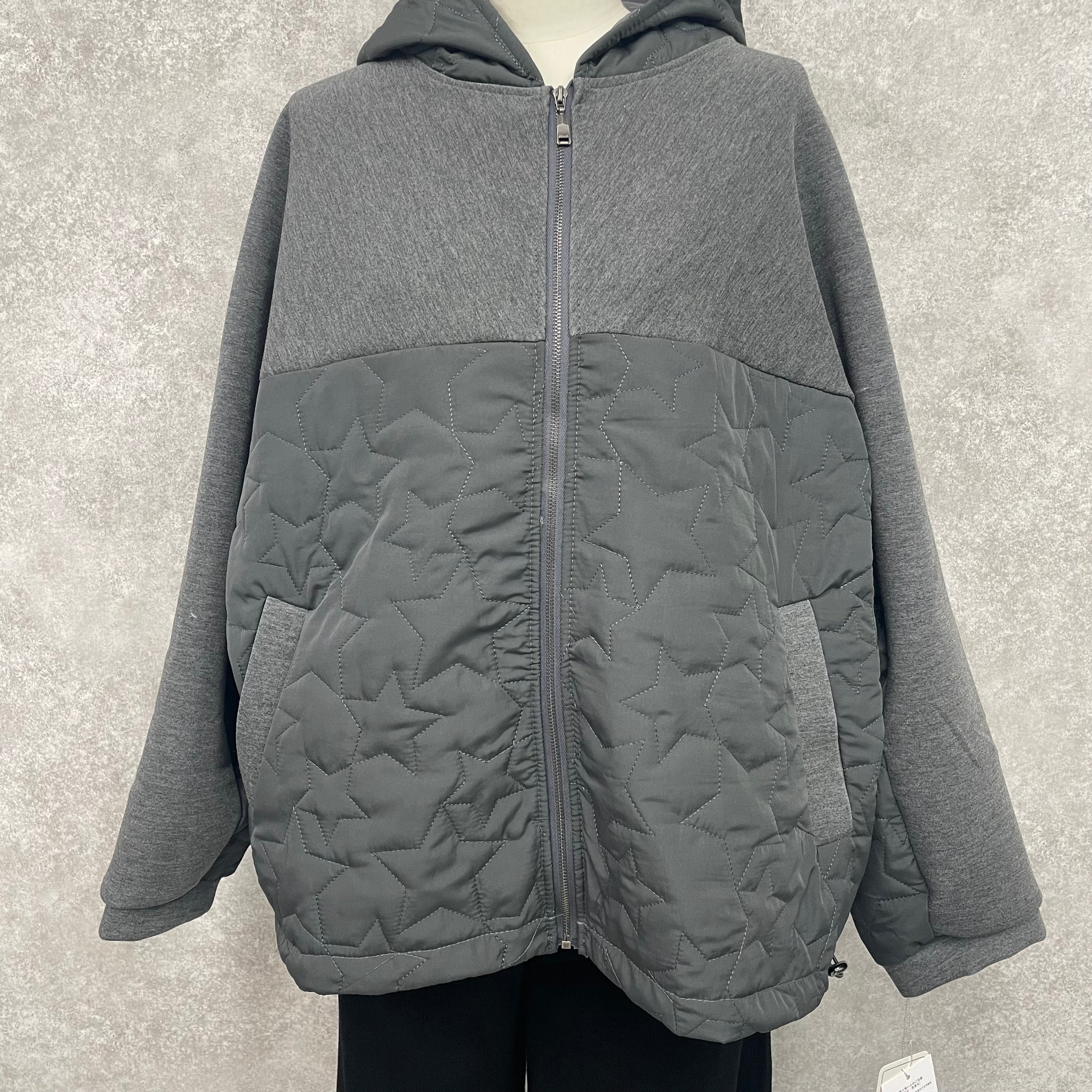 スターキルティングライトブルゾン -グレー-　※10/22~28頃より順次発送 ※ハンガー納品