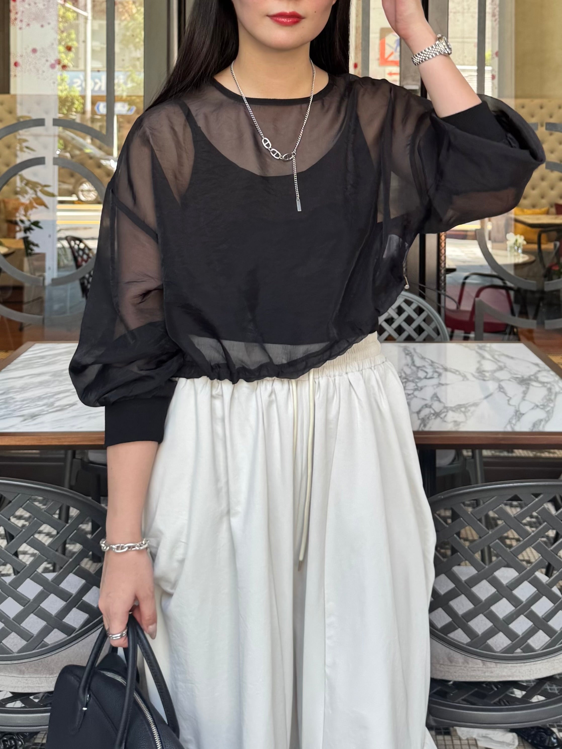 【ASYMM】NOIR VEIL TOPS