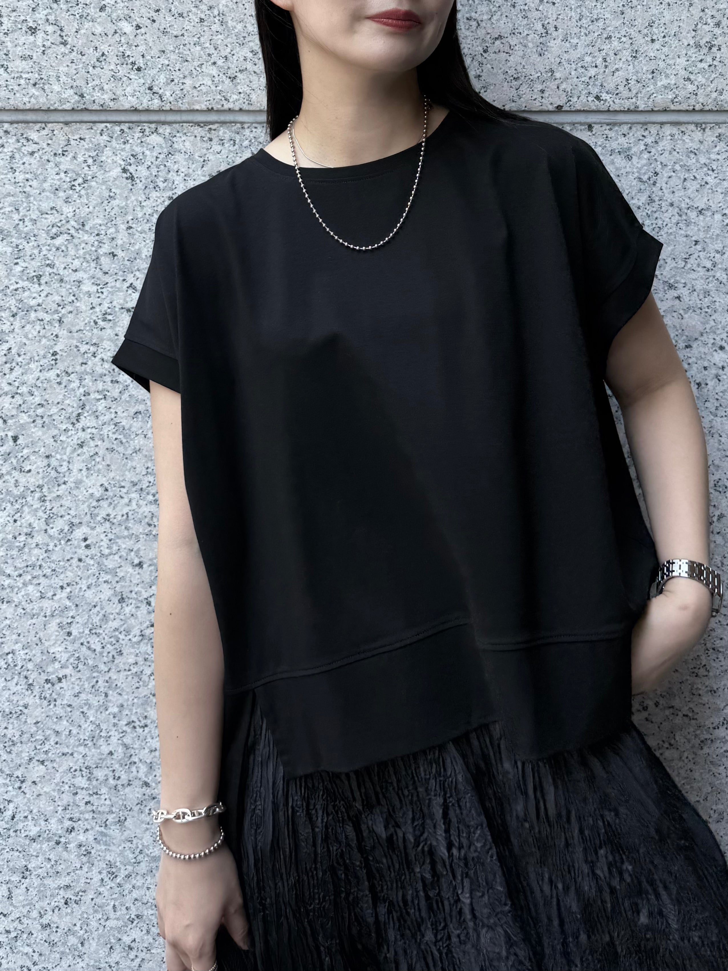 【ASYMM】NEAT TEE -black-