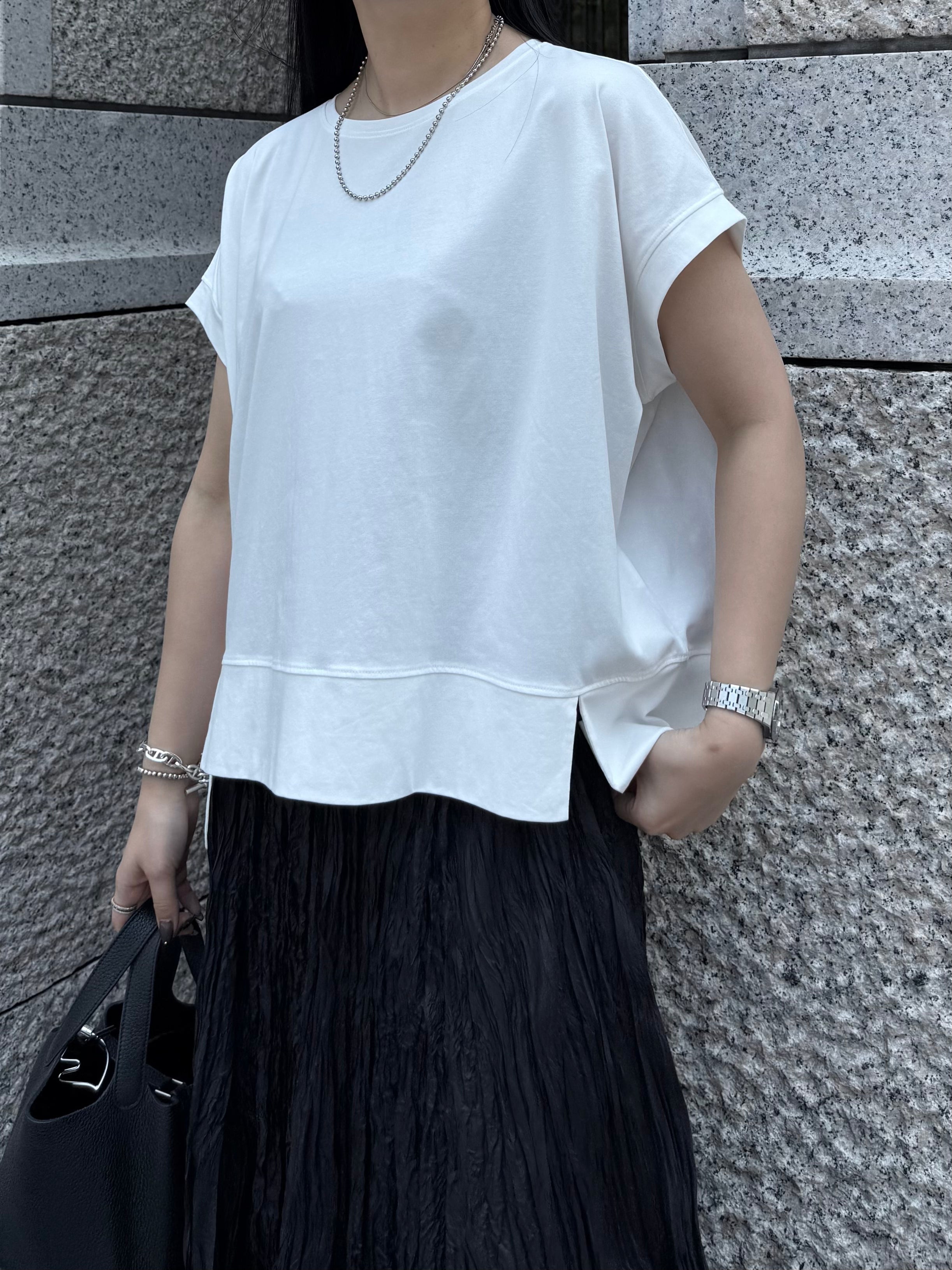 【ASYMM】NEAT TEE -white-