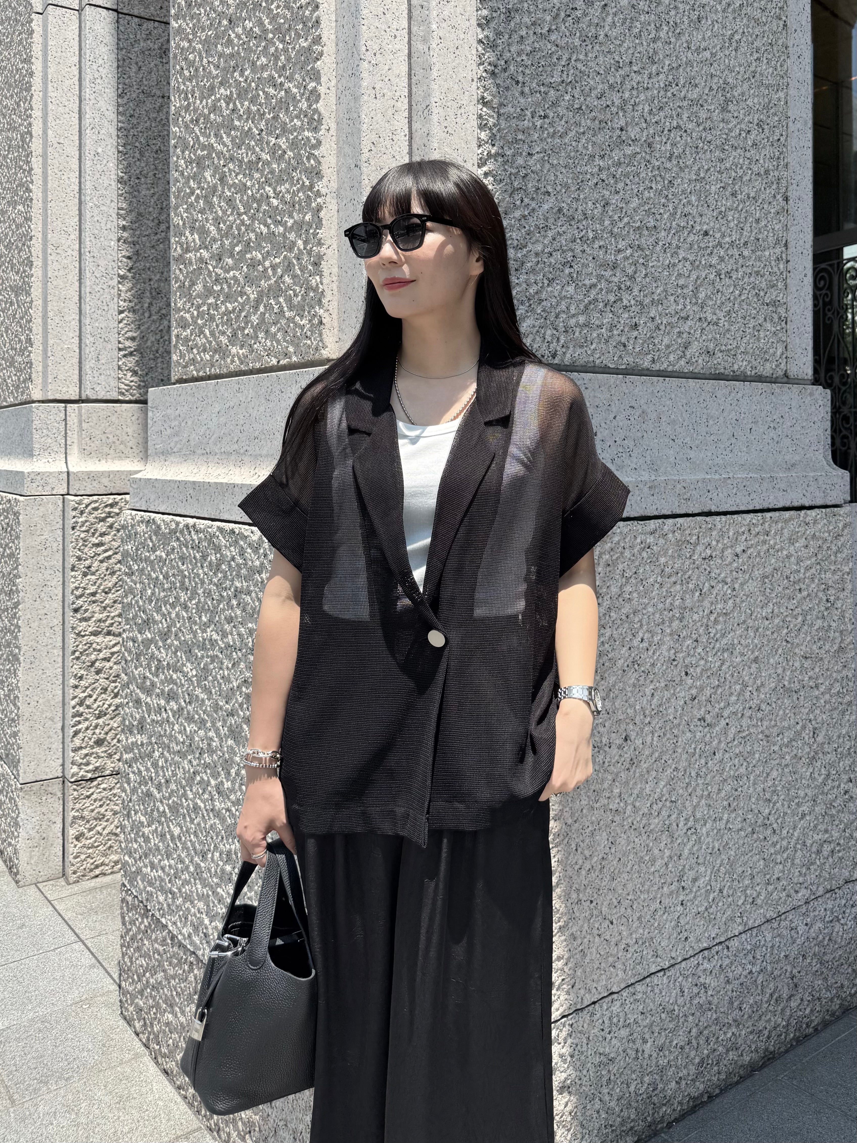 【ASYMM】AIR Mesh Jacket -black-