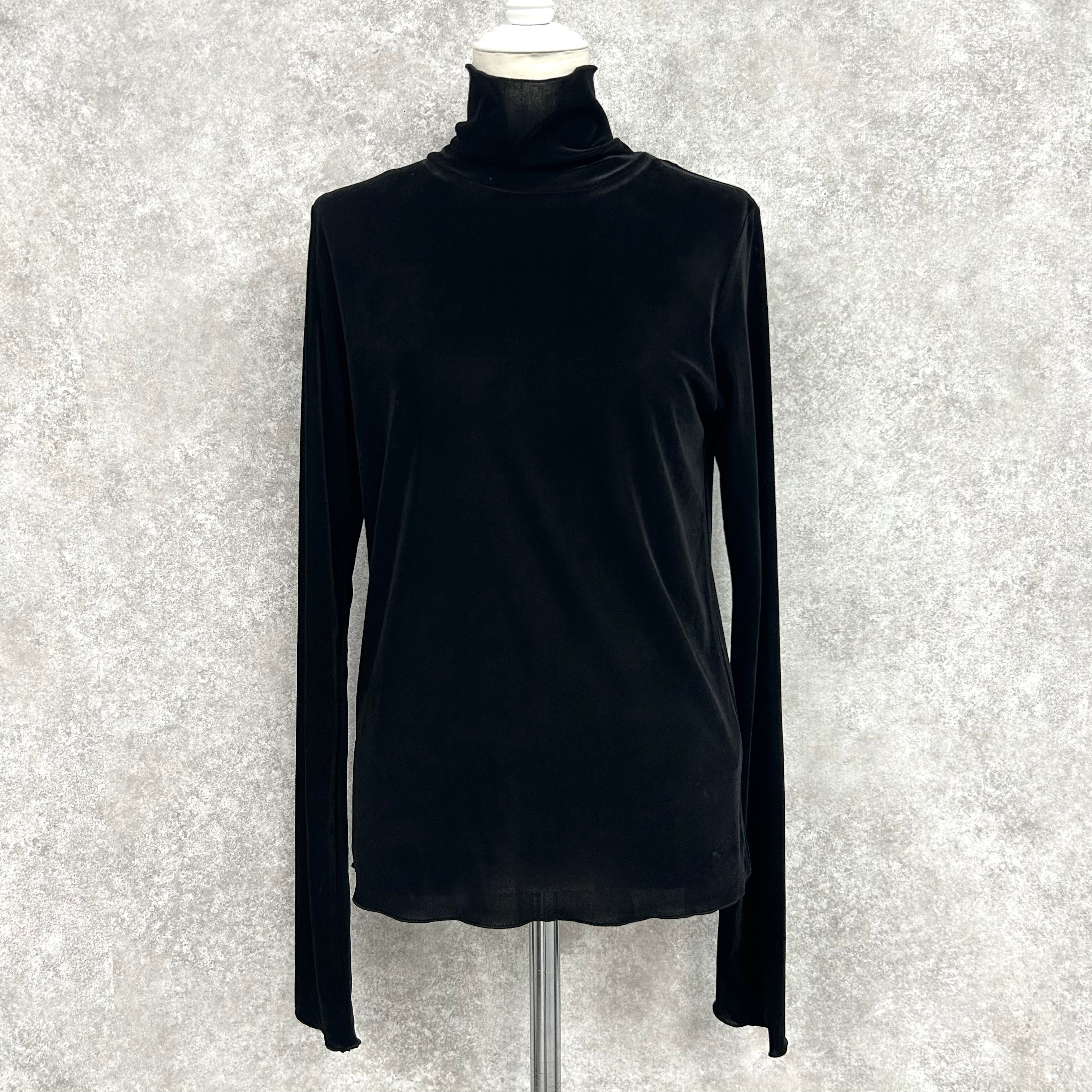 ベロアシアータートルネック　-ブラック-　※10/15-21頃より順次配送予定