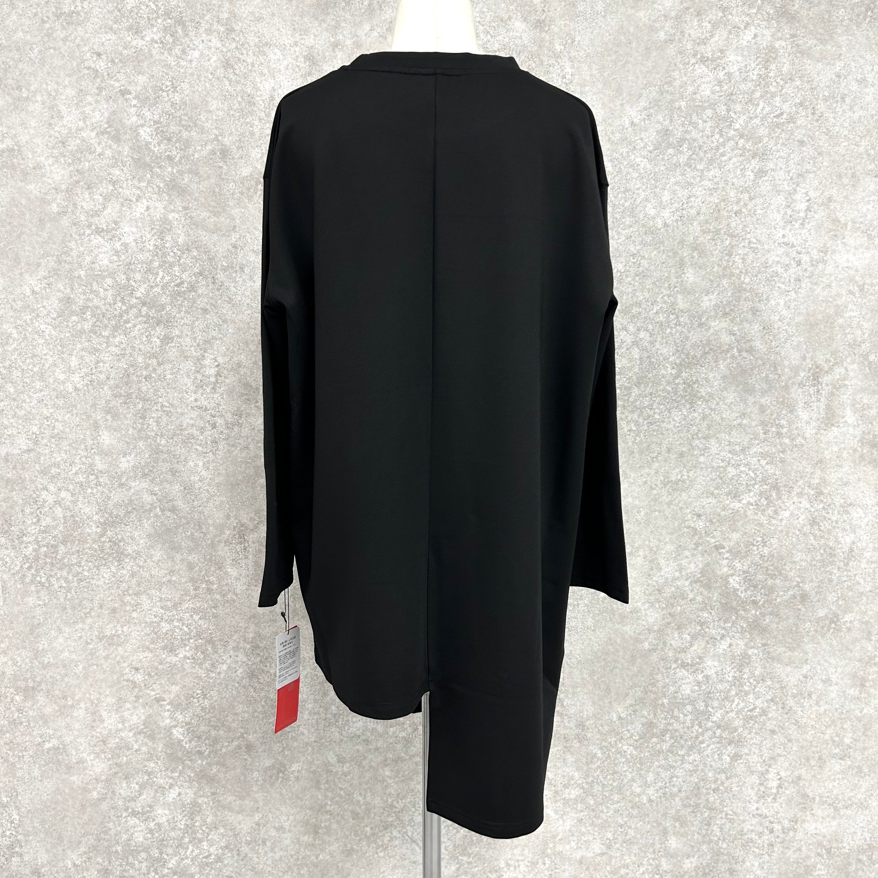 変形ジップデザイントップス　-ブラック-　※10/15-21頃より順次配送予定