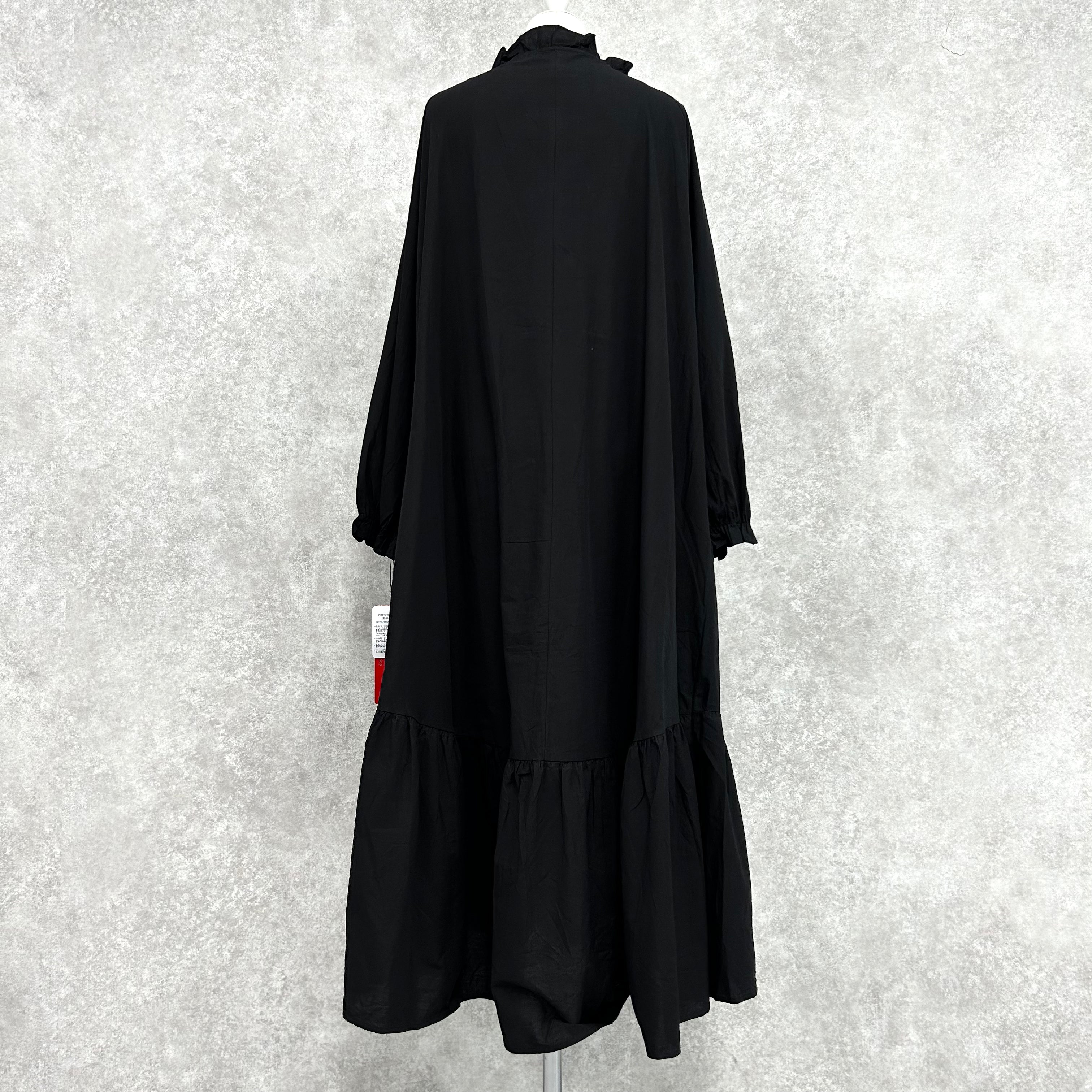 2段ティアードワンピース　-ブラック-　※10/15-21頃より順次配送予定