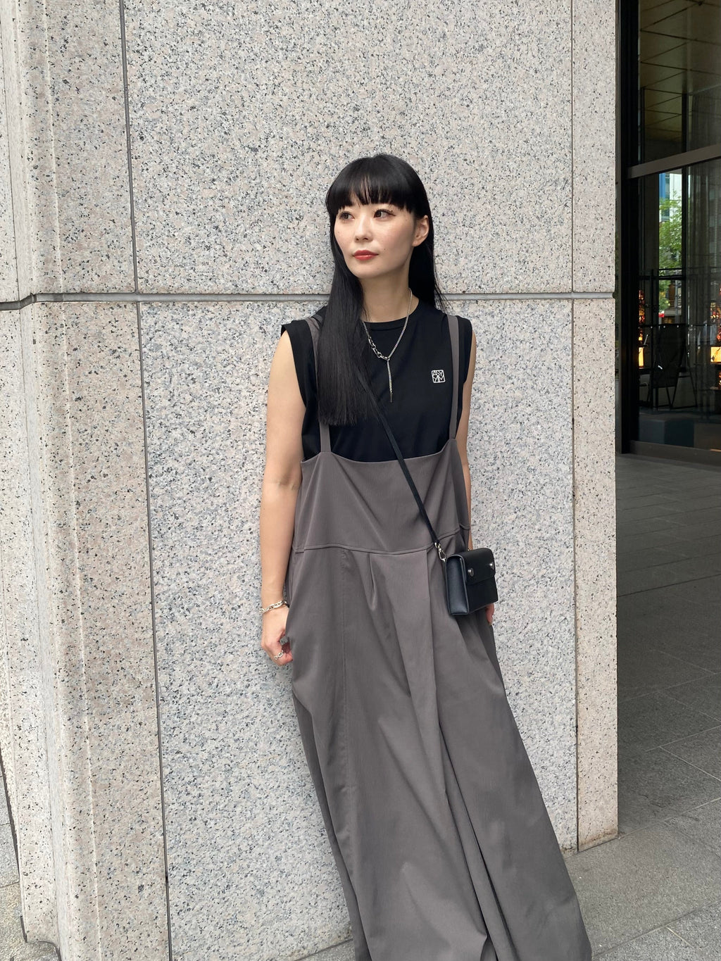 ASYMM EMBLEM  TANK -black-