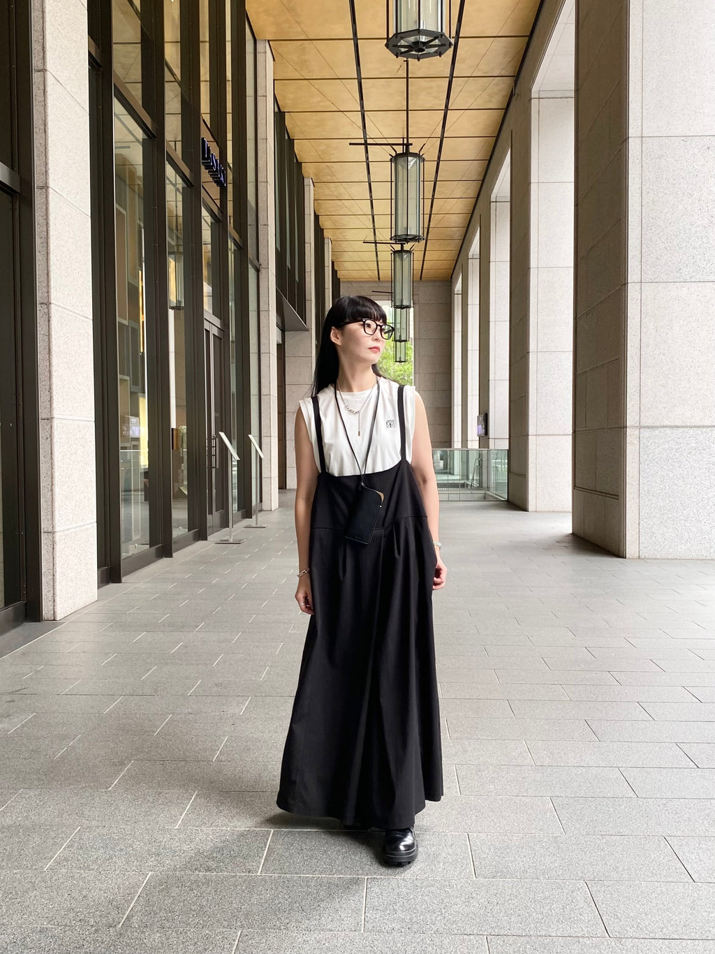 ASYMM EMBLEM  TANK -white-