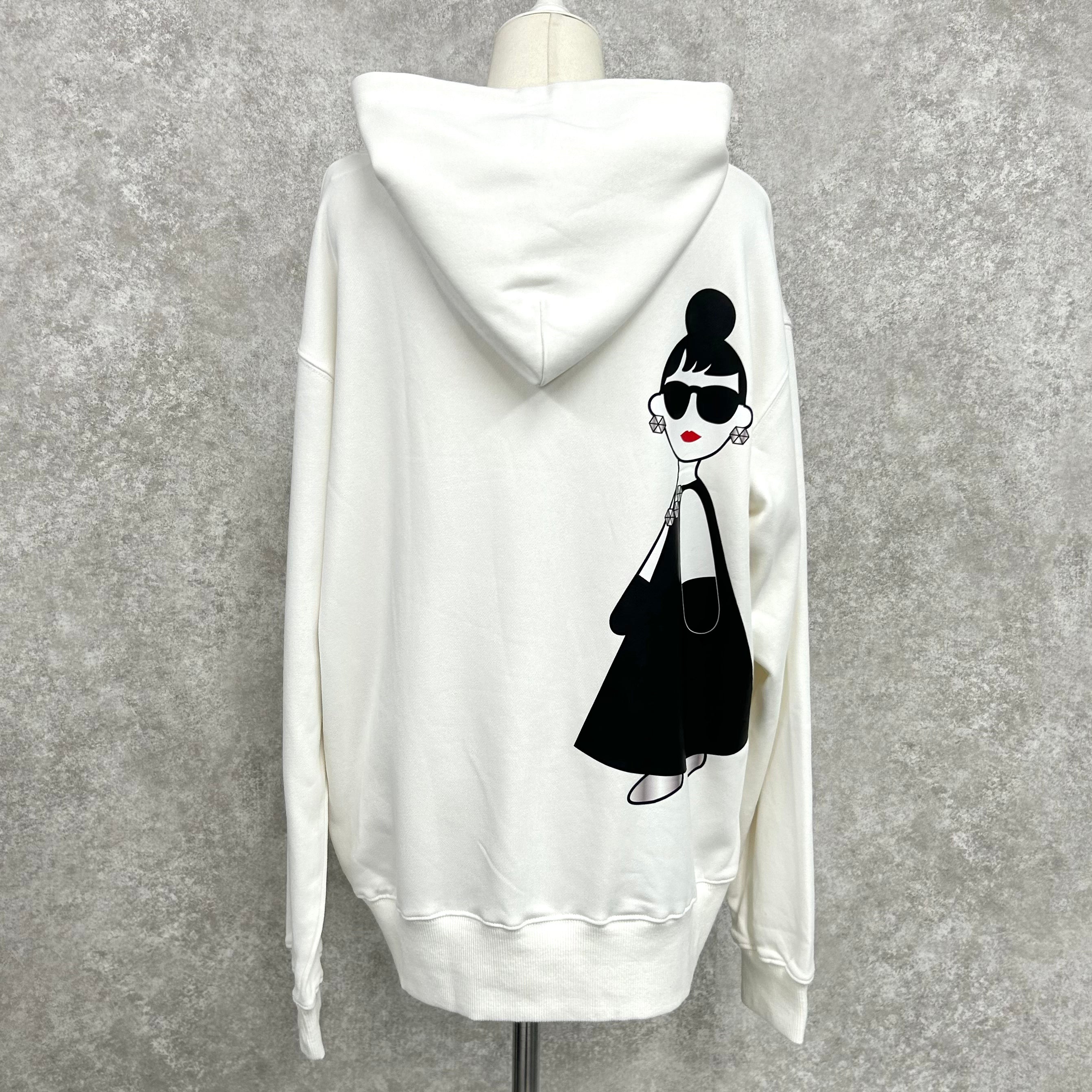 【HAPPYFACE】EMMA 見返りパーカー -ホワイト-　※10/22～28より順次配送