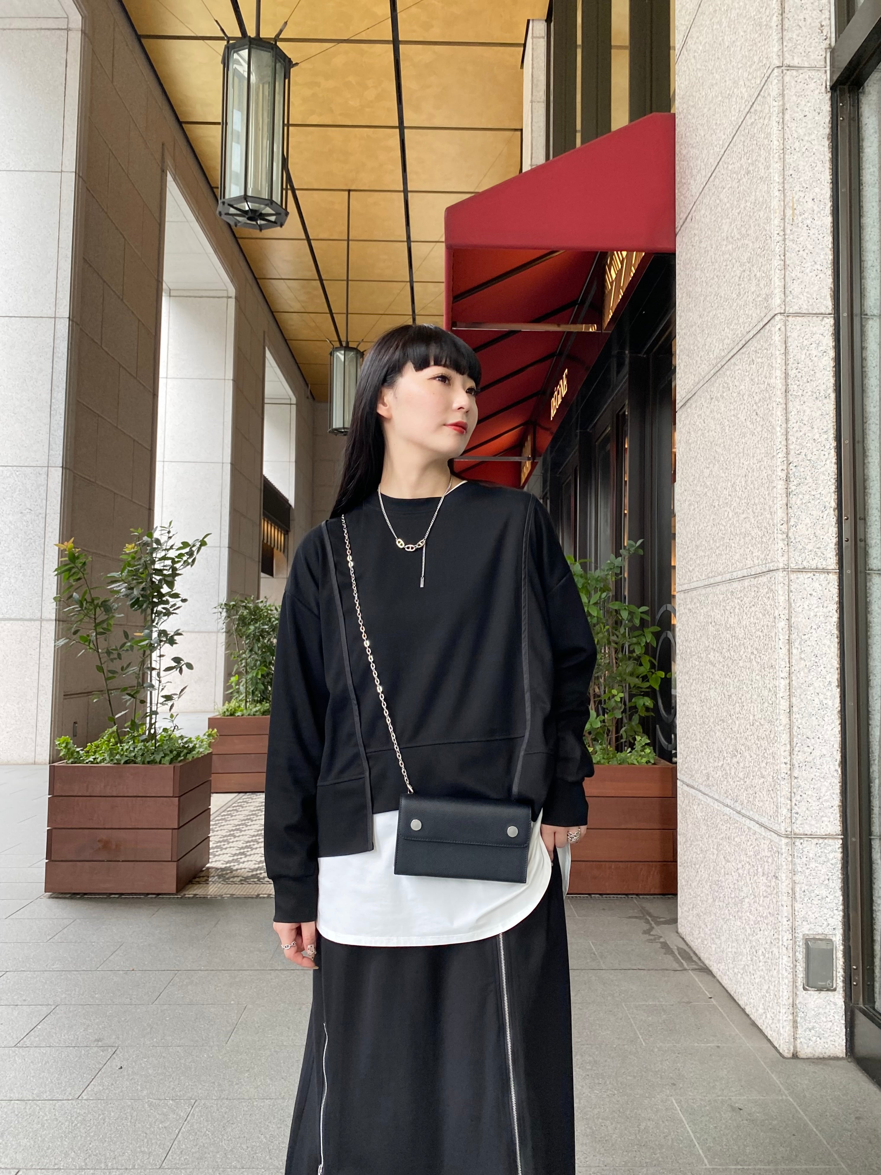 【ASYMM】LINE ZIP SWEAT -black-