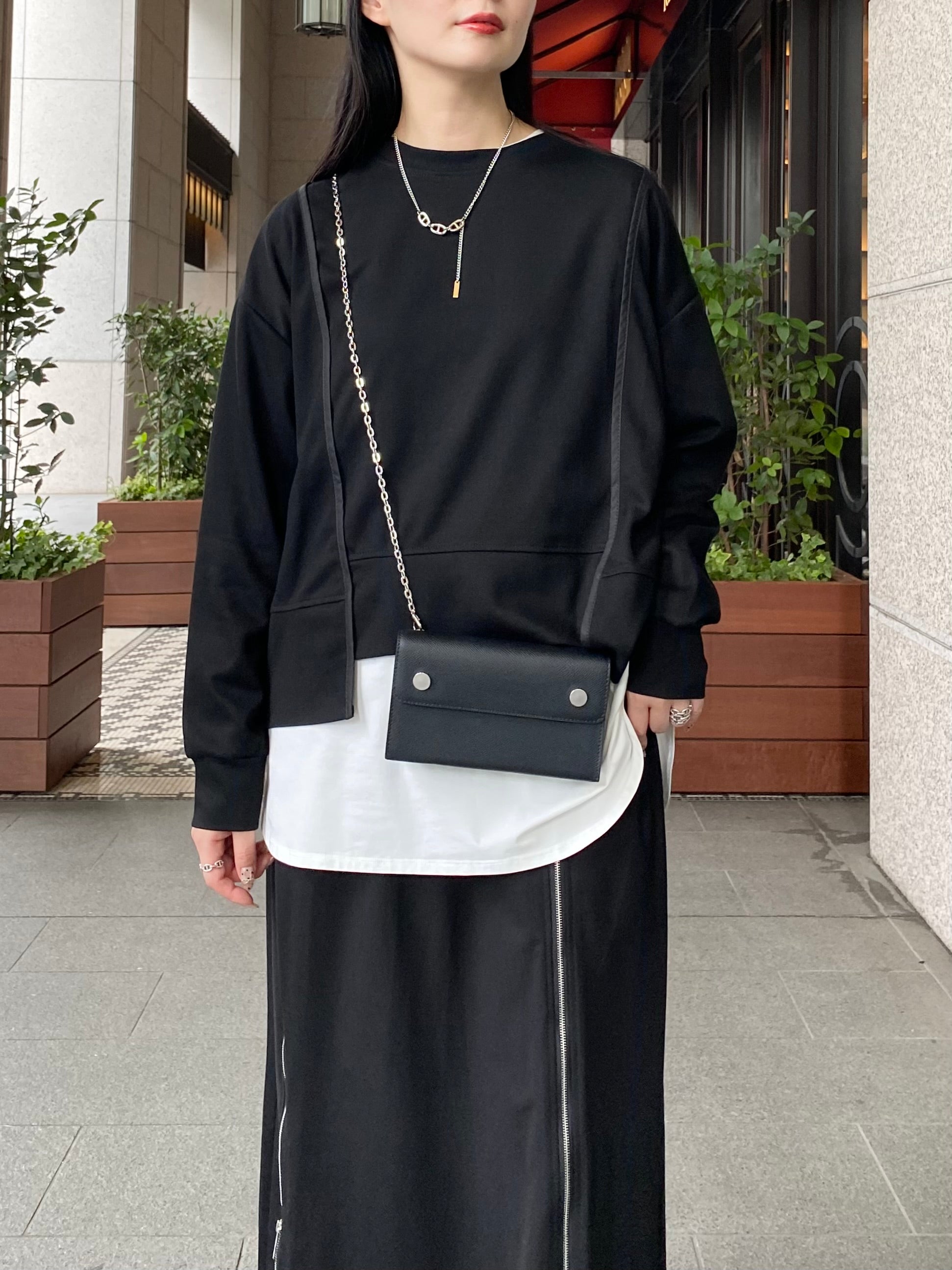 【ASYMM】LINE ZIP SWEAT -black-