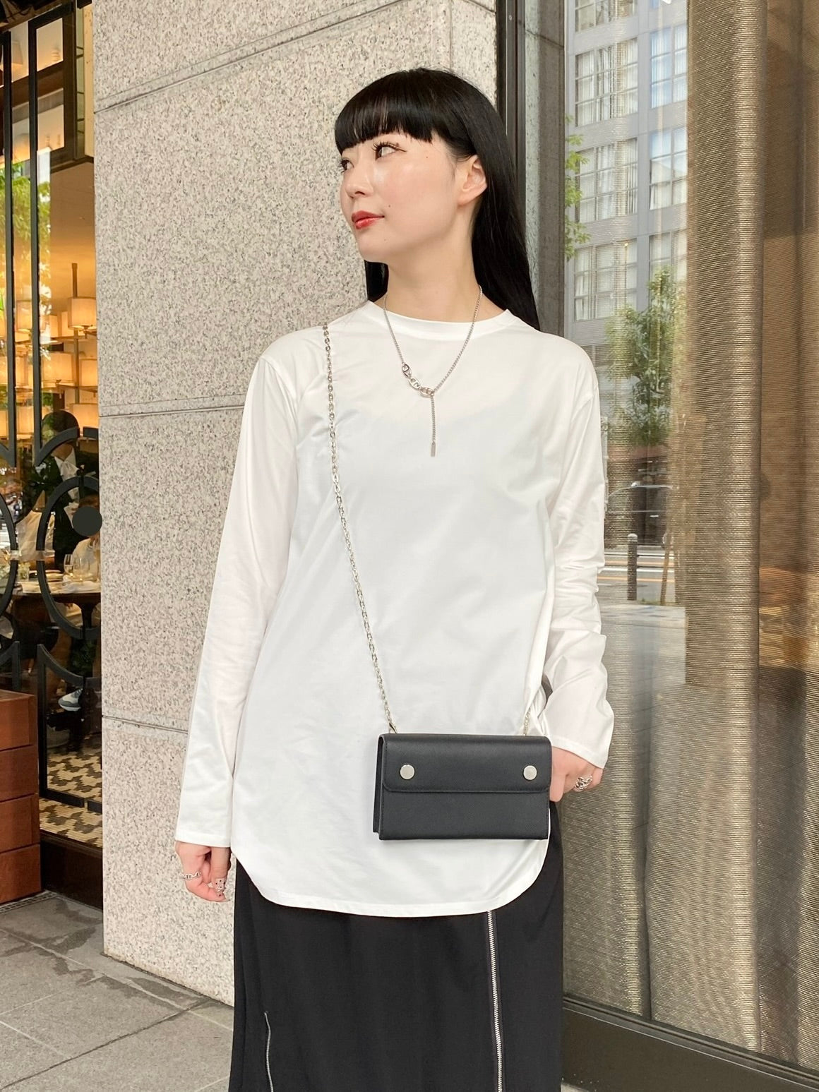 【ASYMM】LAYER MATE LONG SLEEVE -off white-