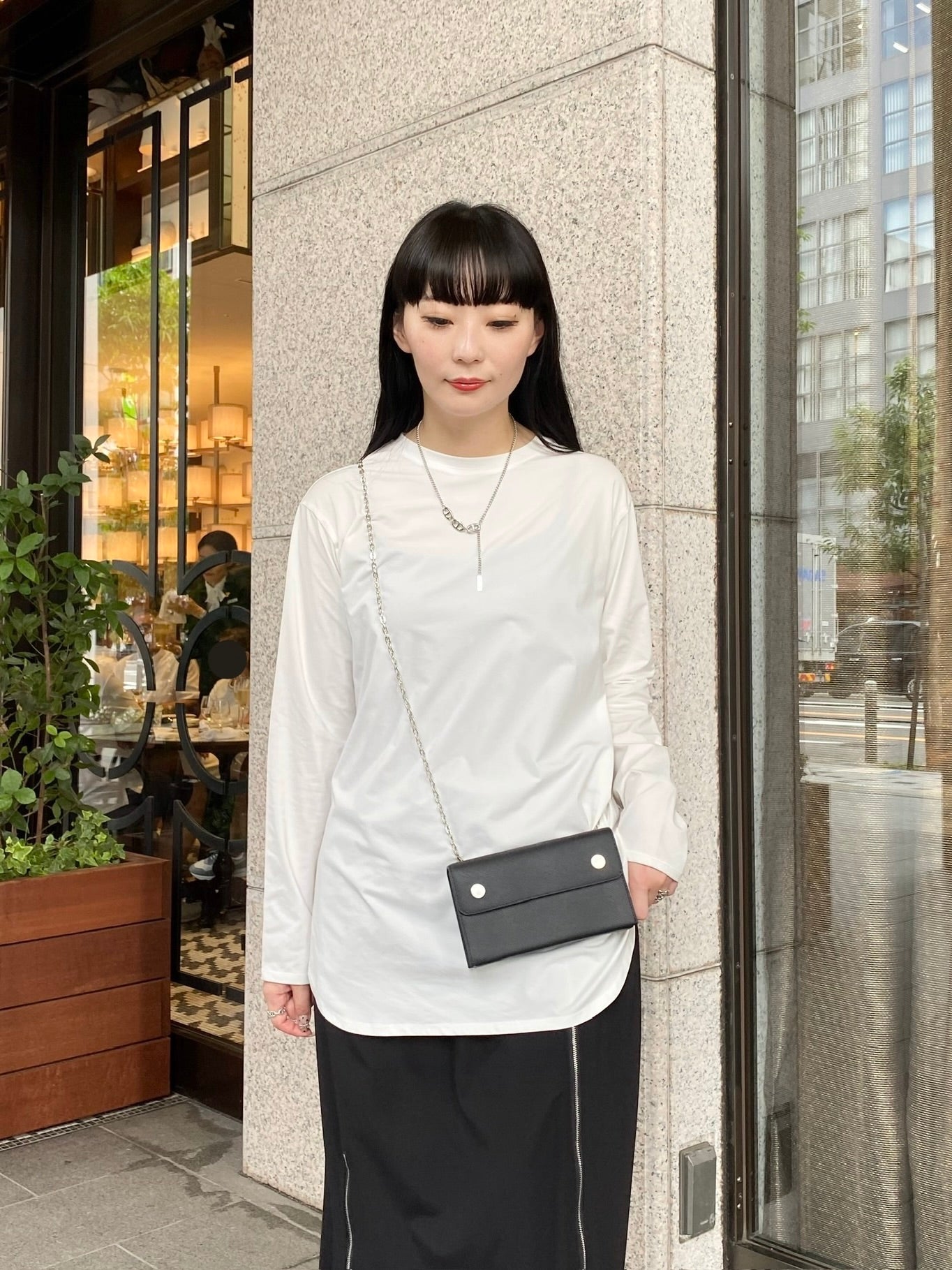 【ASYMM】LAYER MATE LONG SLEEVE -off white-