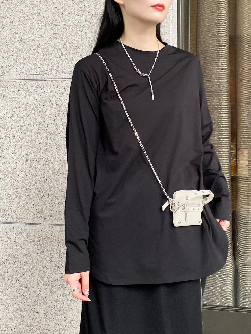 LAYER MATE LONG SLEEVE -black-