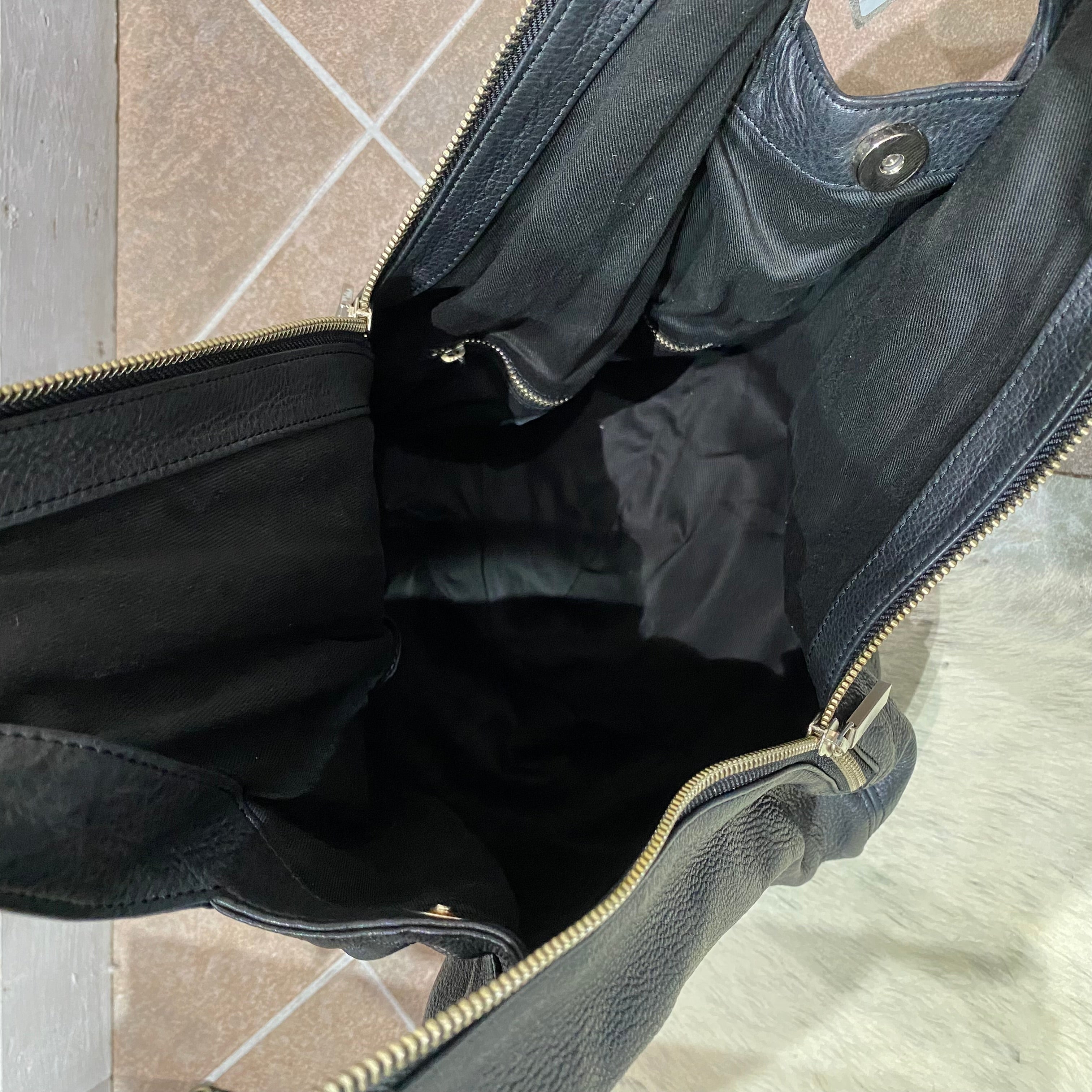 ⚠️予約【MUL101-501019】バーティカルトート(洗い加工) -ブラック-　※R7. 6月末納品予定