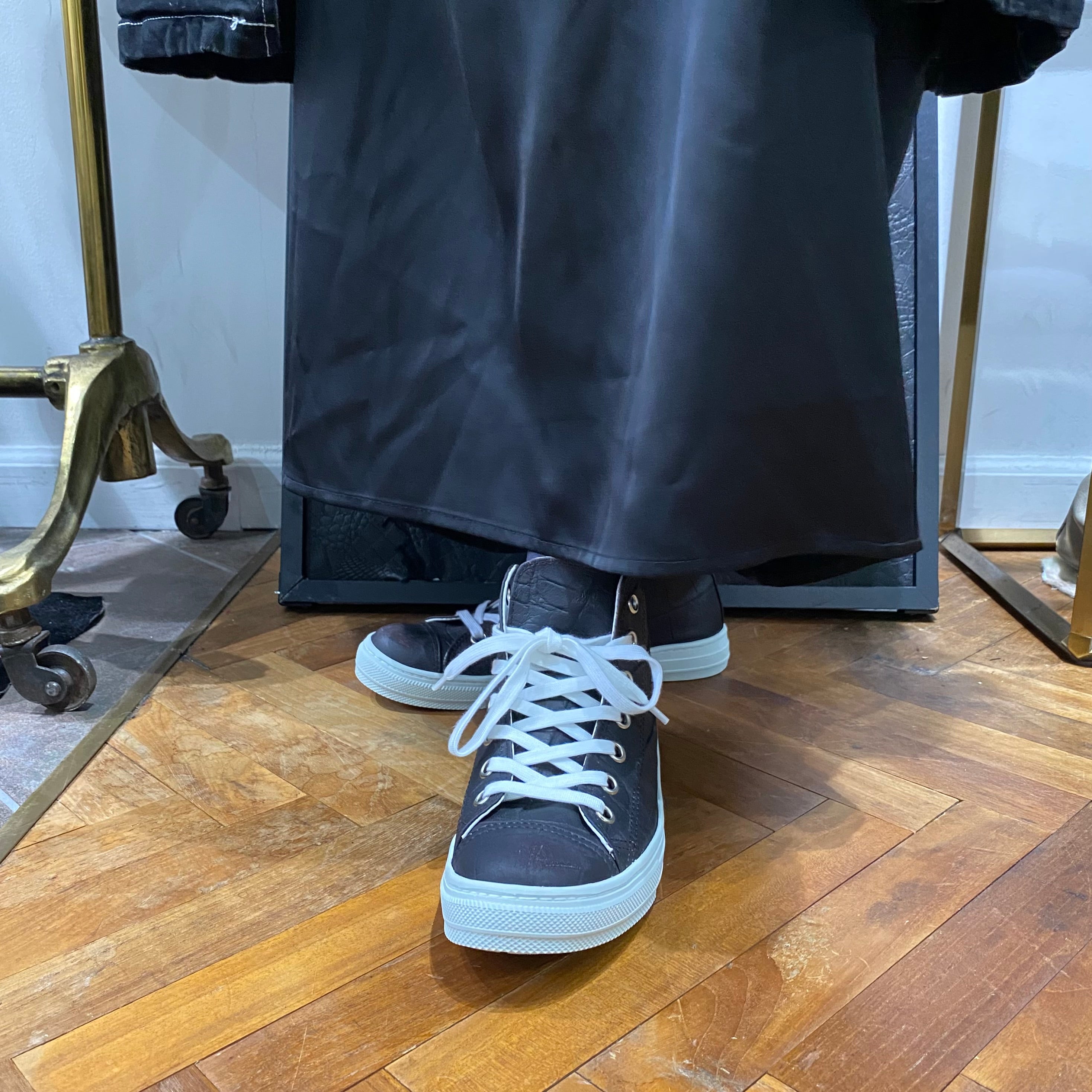 ⚠️予約【M.U.L.】ハイカットスニーカー -vintage ブラック-　※R7. 6月末納品予定