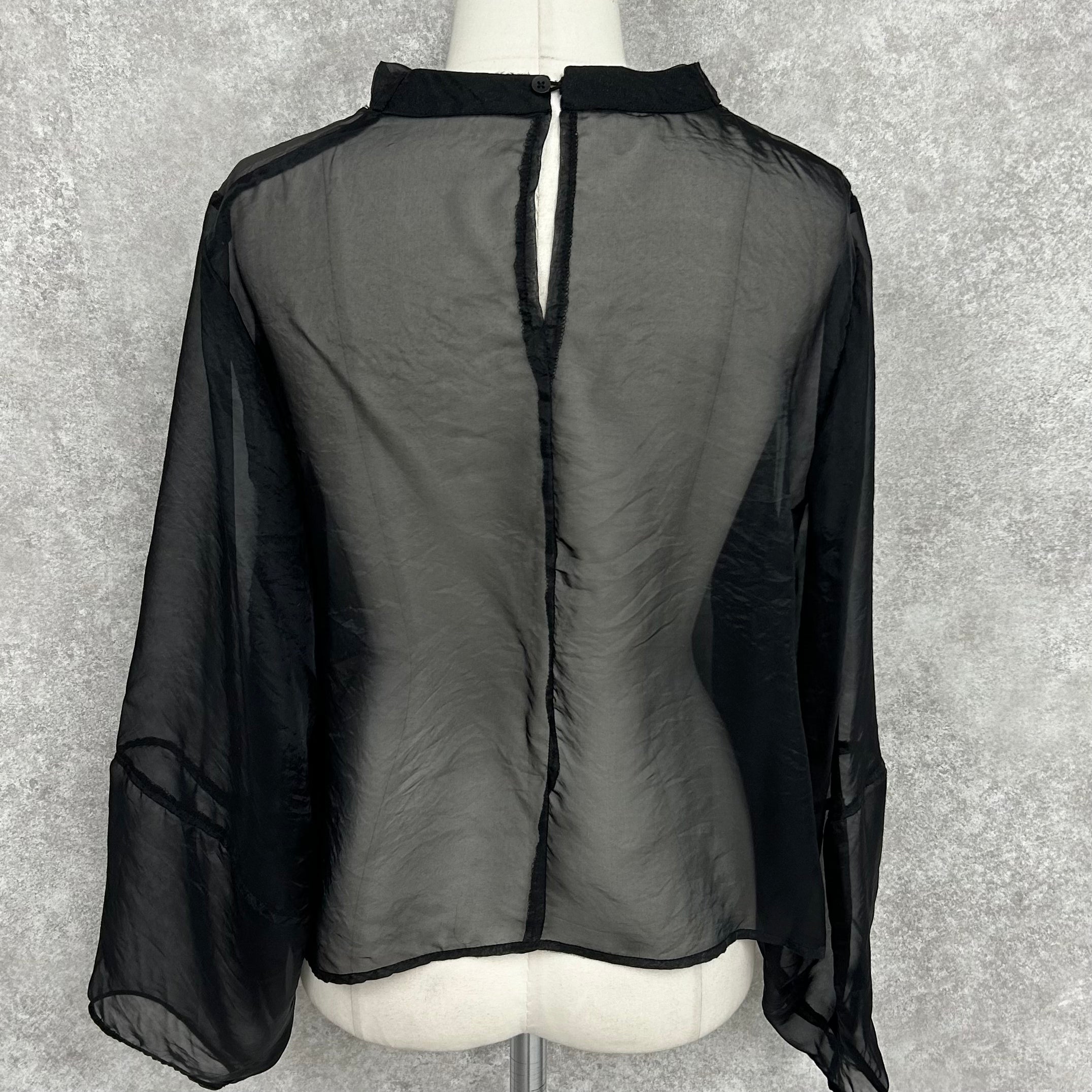 オーガンジーボウタイブラウス　-ブラック-　※5/14-20迄に順次発送予定