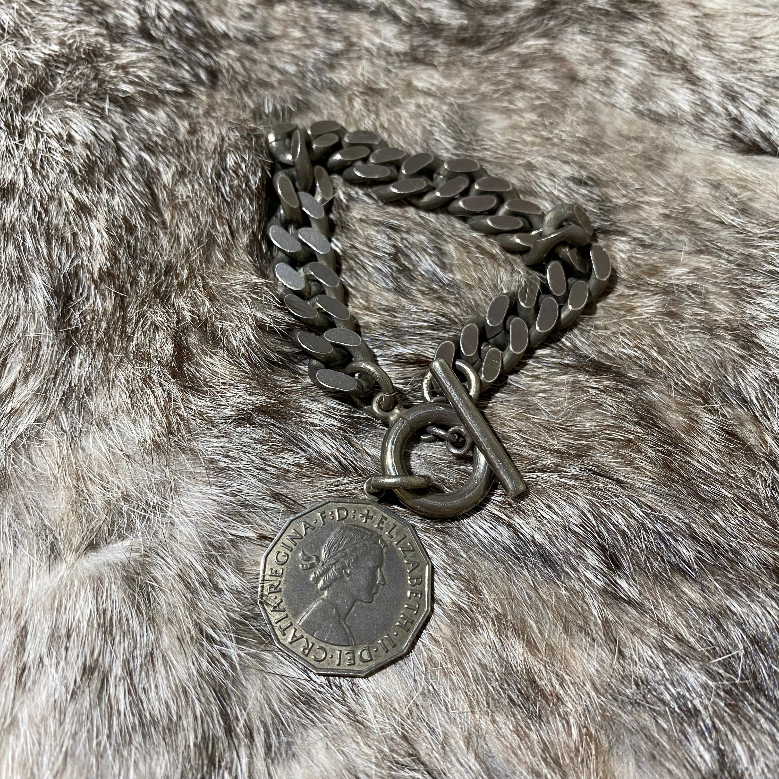 ⚠️予約【MULA003-102022】コインチェーンブレスレット -マットグレー-　※R7. 6月末納品予定