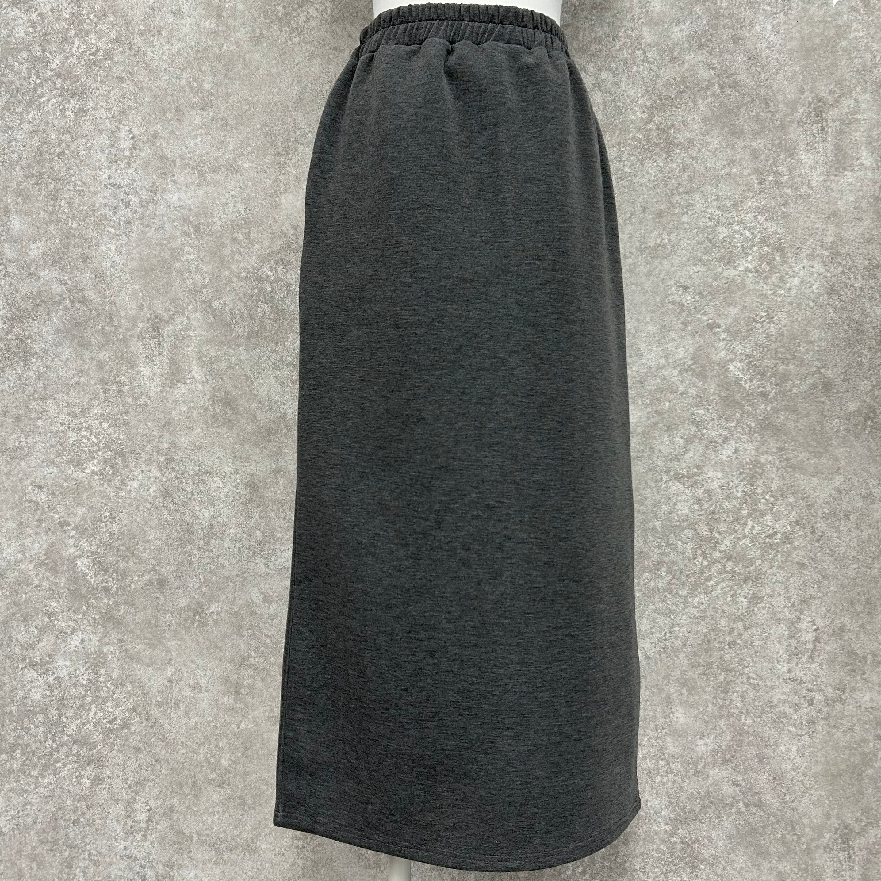 【ぞうねこ別注】ロングタイトスカート　-グレー-　※8/25-31迄に順次発送予定