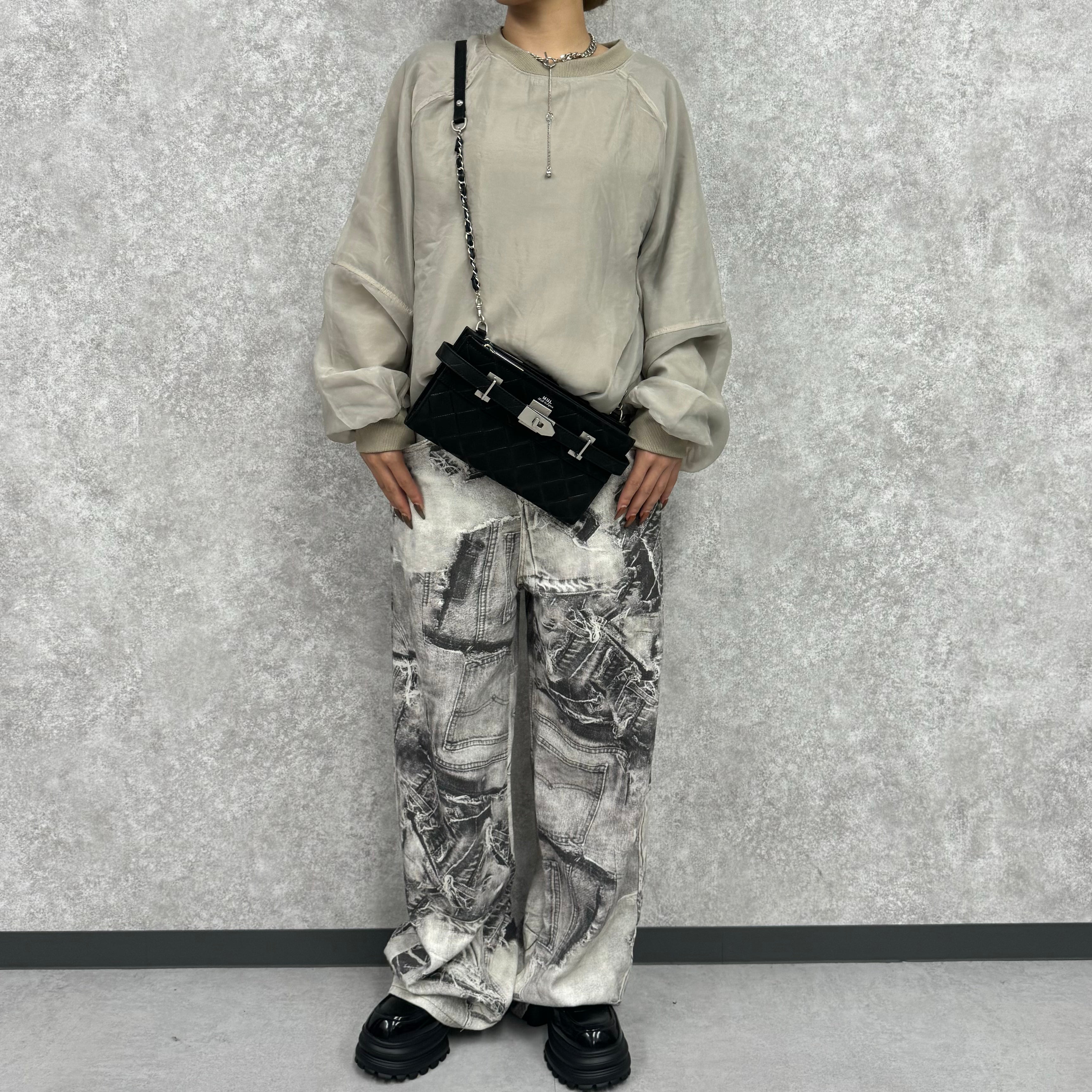 裏毛オーガンジー重ねNEWラグランPO  -ベージュ-　※10/15-21頃より順次配送予定