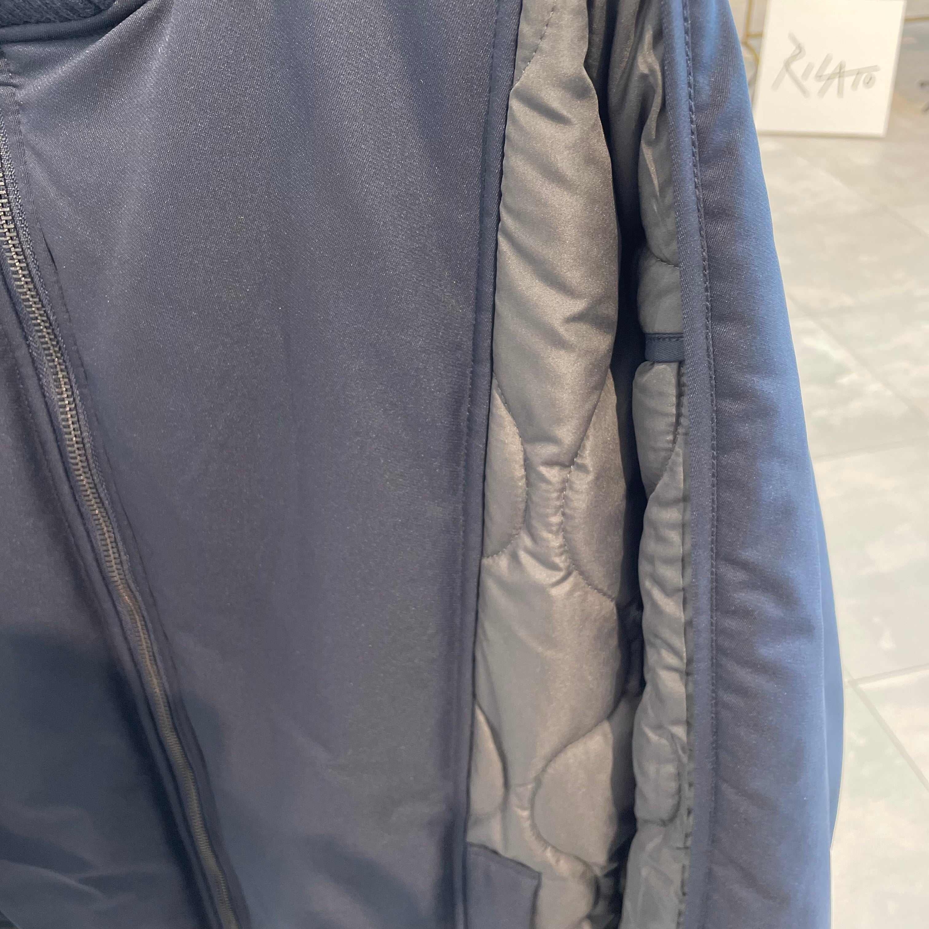 【予約商品】中綿ヨーク切替ミリタリーコート　チャコール　※11月中旬〜下旬頃より配送予定