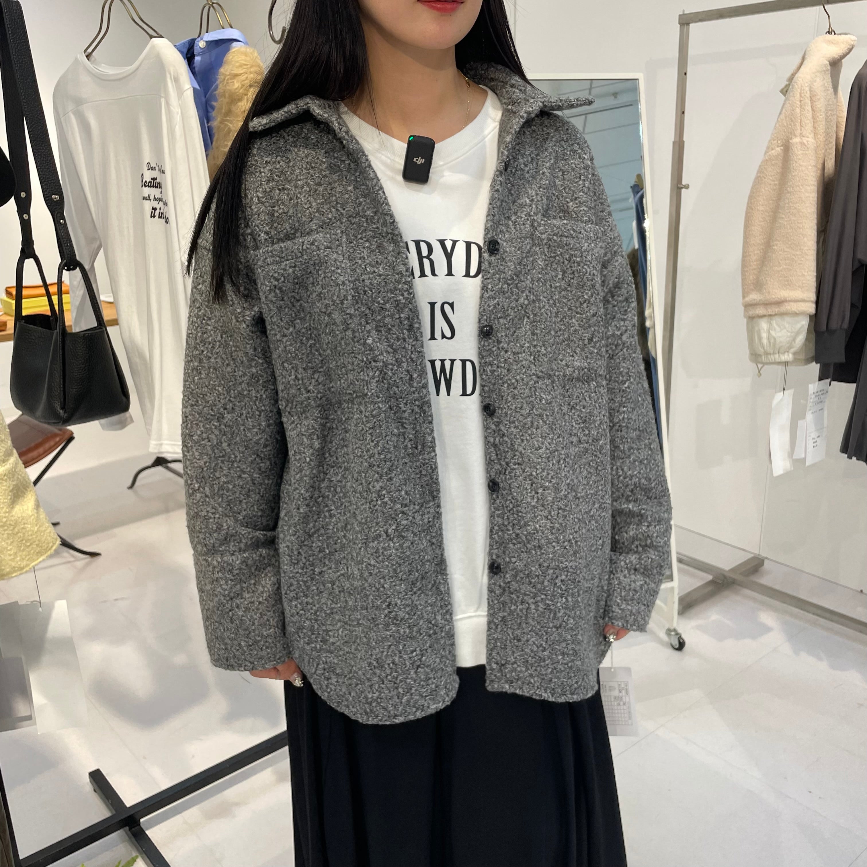 ツイードビックカフスＳＨ　012 グレー　※11月中旬〜下旬頃より順次配送