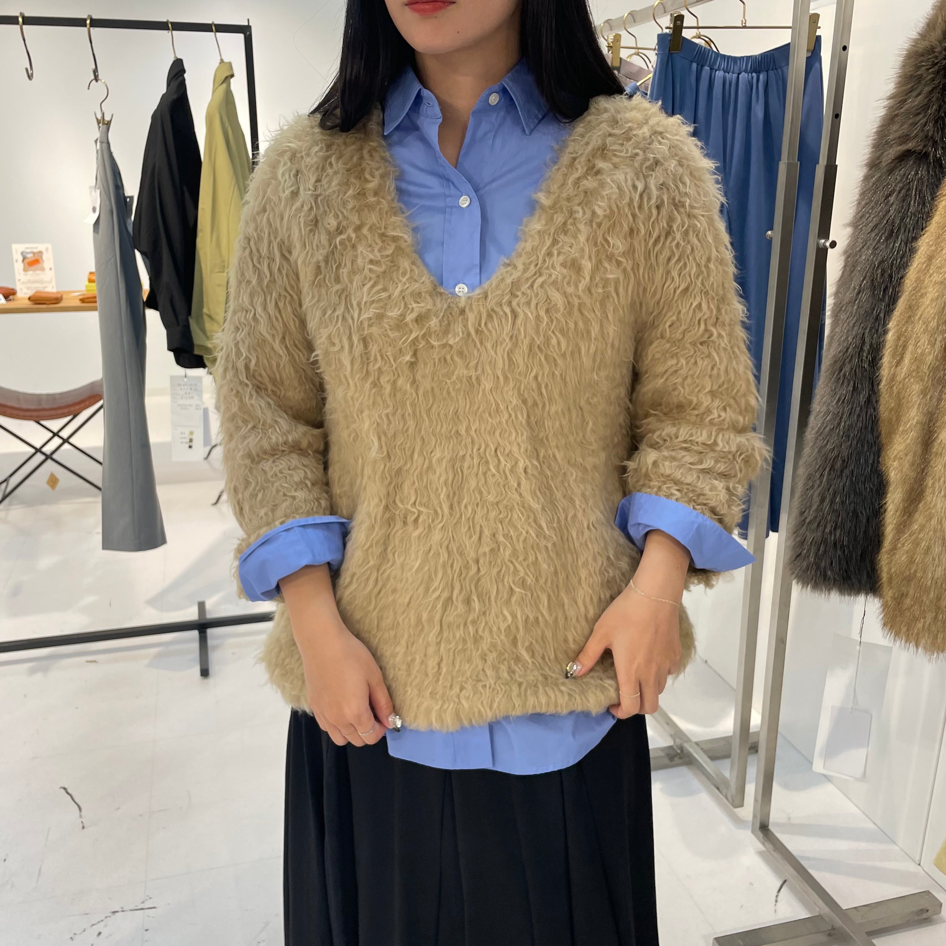 起毛シャギーＶＰＯ　052 ブラウン　※11月中旬〜下旬より順次配送