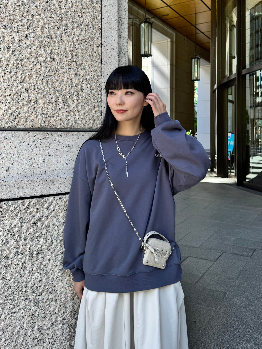 ICON SWEAT -blue gray-