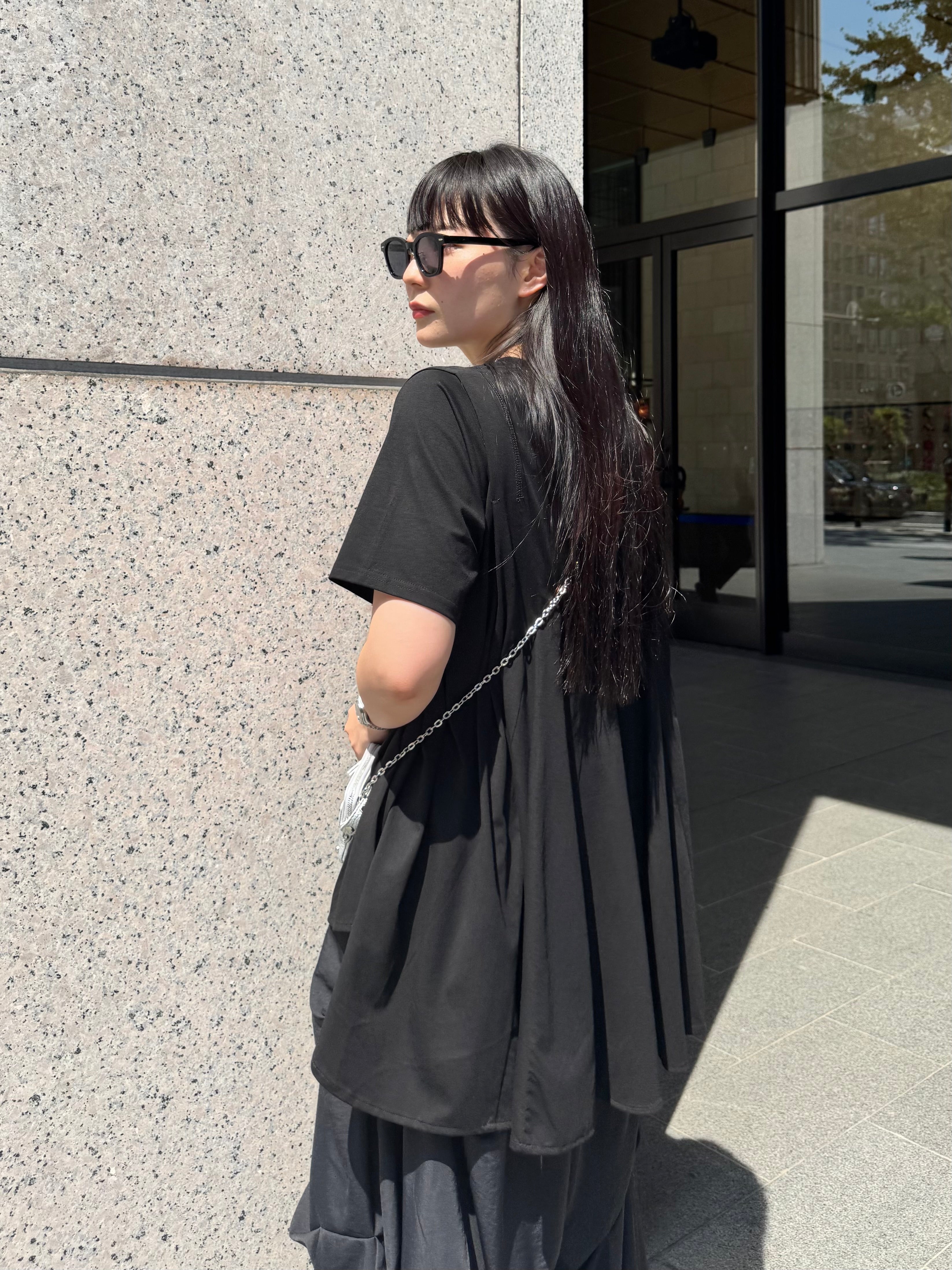 【ASYMM】LINASYM TEE -black-